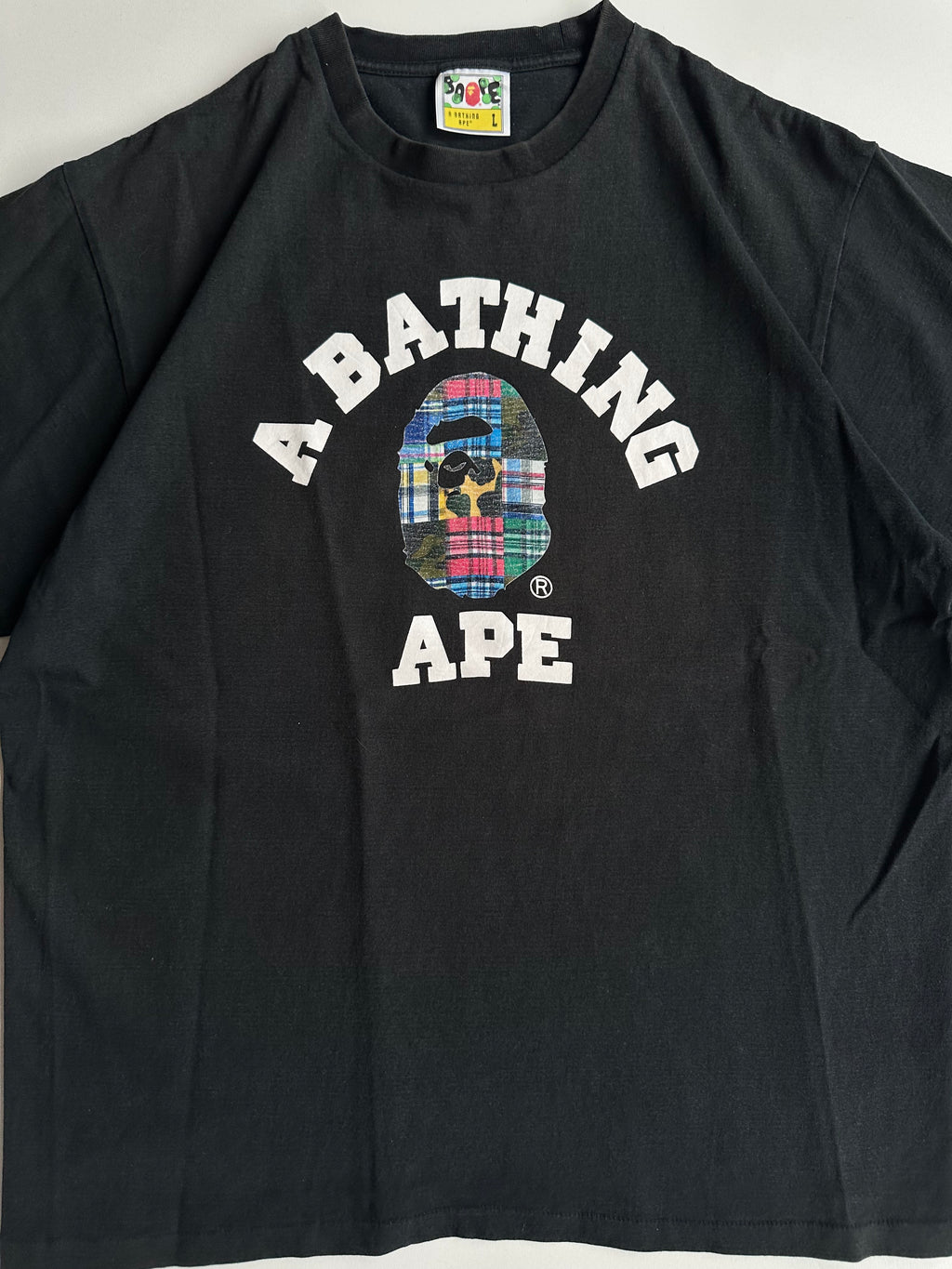 BAPE Patchwork College Tee Black – SS20 – Size L