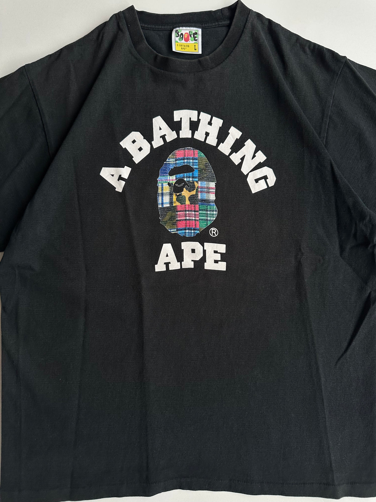 BAPE Patchwork College Tee Black – SS20 – Size L