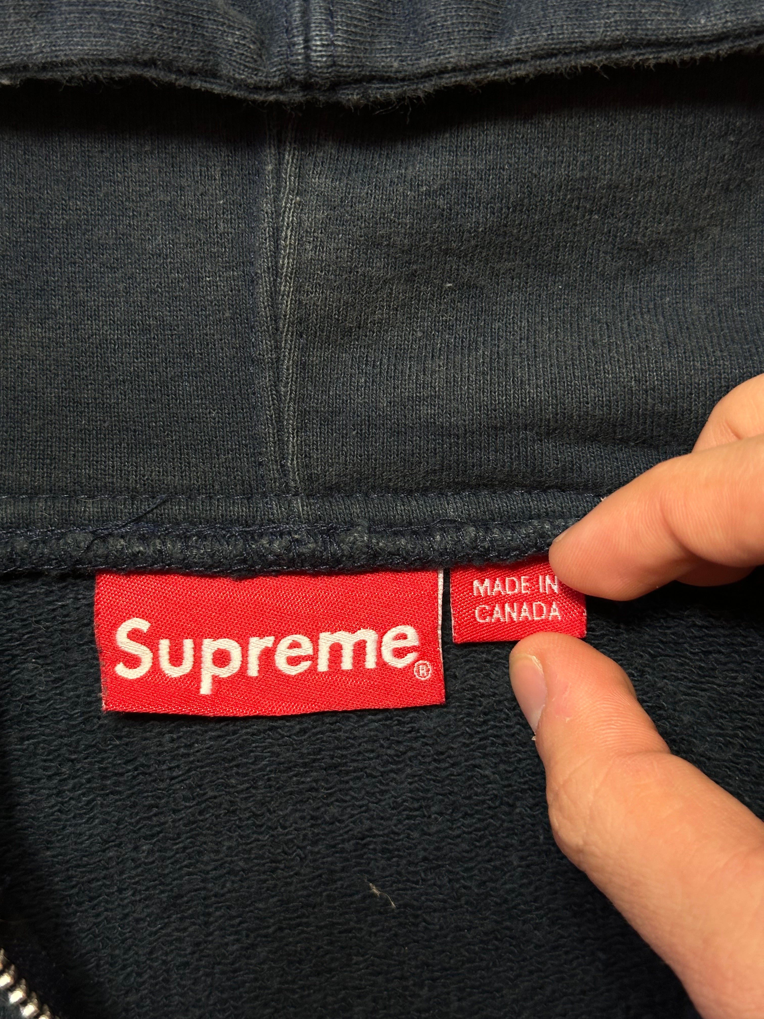 Supreme Hood Logo Zip Hoodie