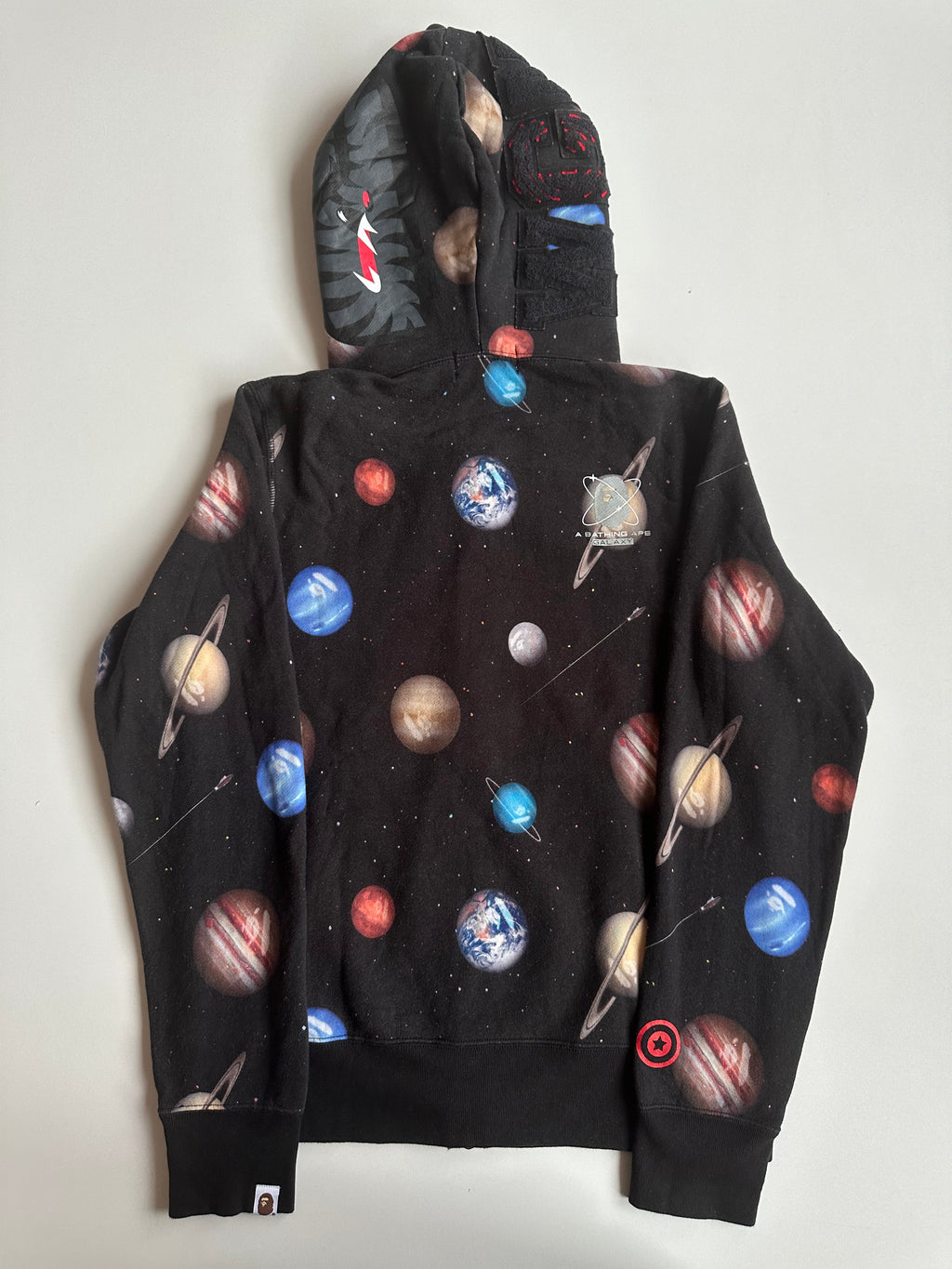 Bape Galaxy Shark Full Zip Hoodie - Size M