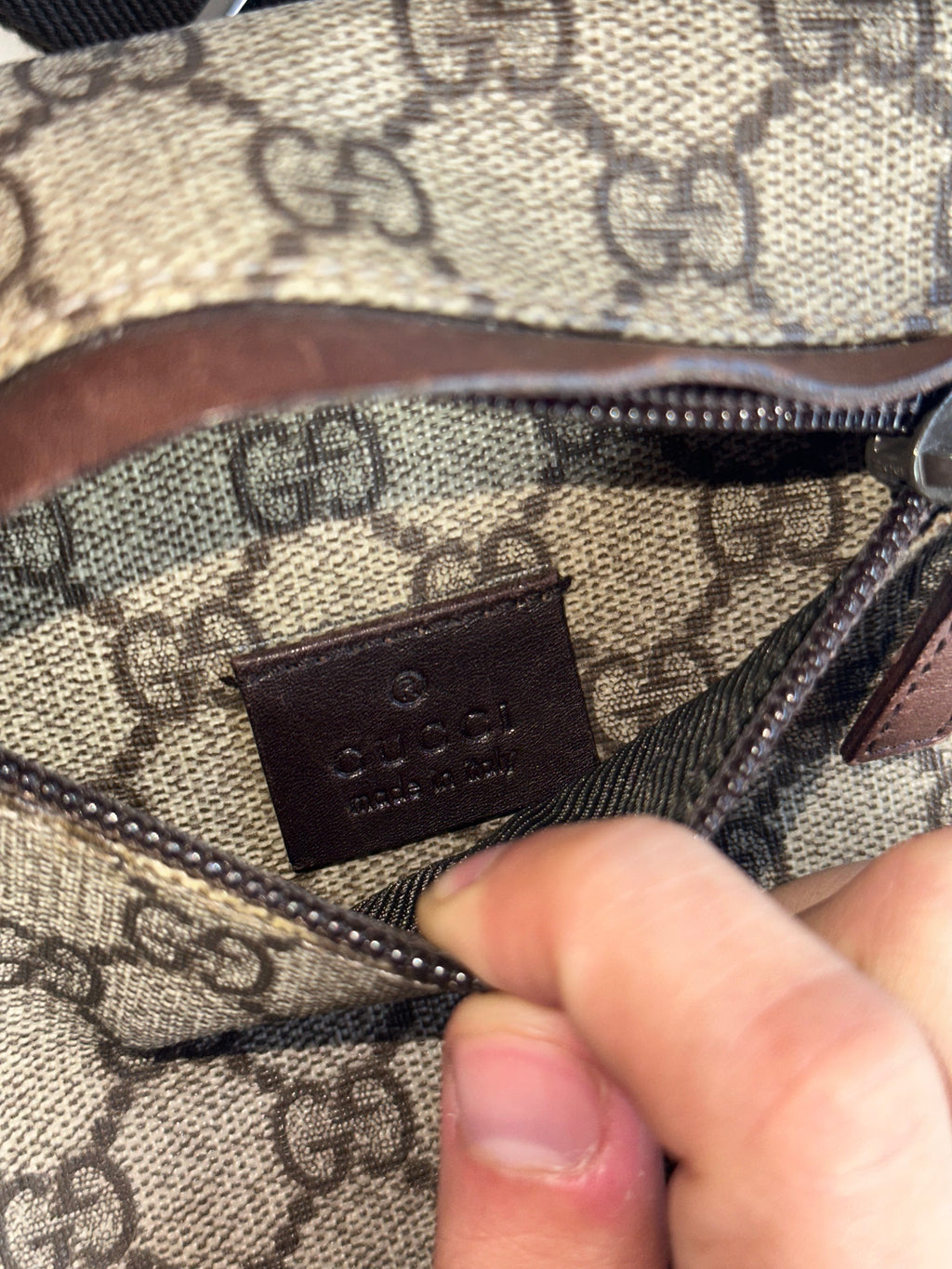 Gucci Vintage GG Monogram Belt Bag – Beige / Brown