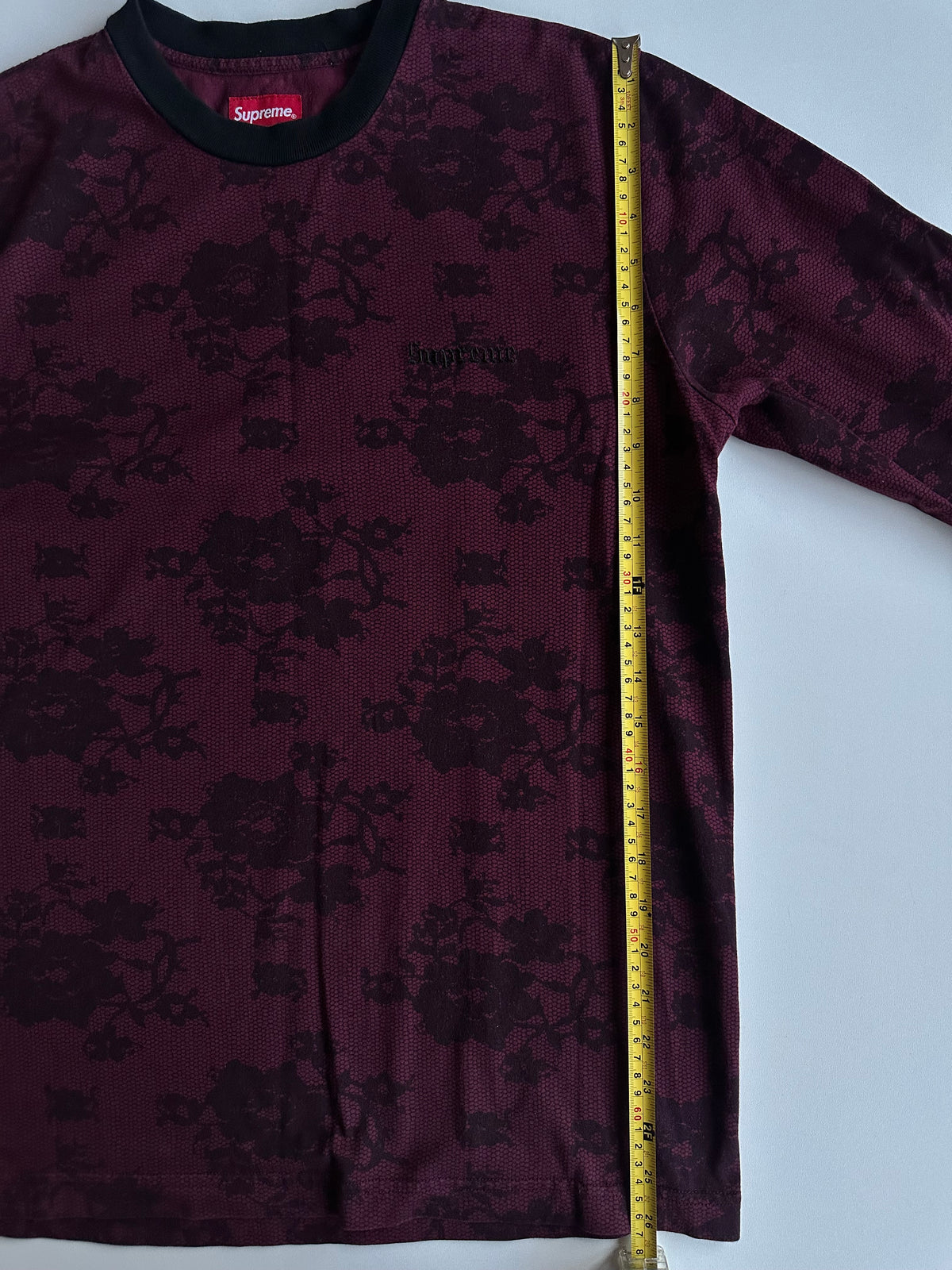Supreme Lace L/S Top Burgundy / Black – SS17