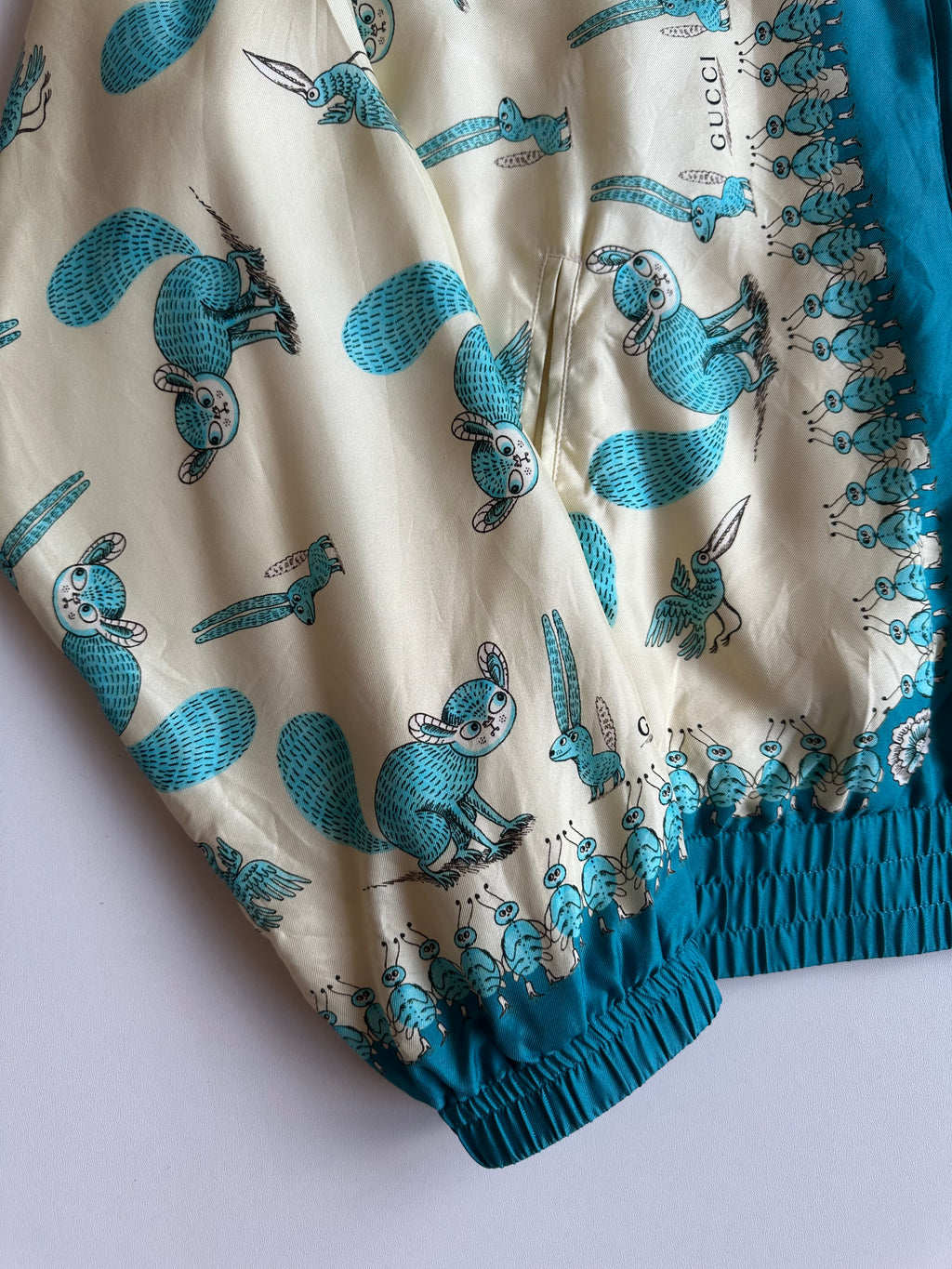 Gucci x Freya Hartas Silk Bomber Jacket