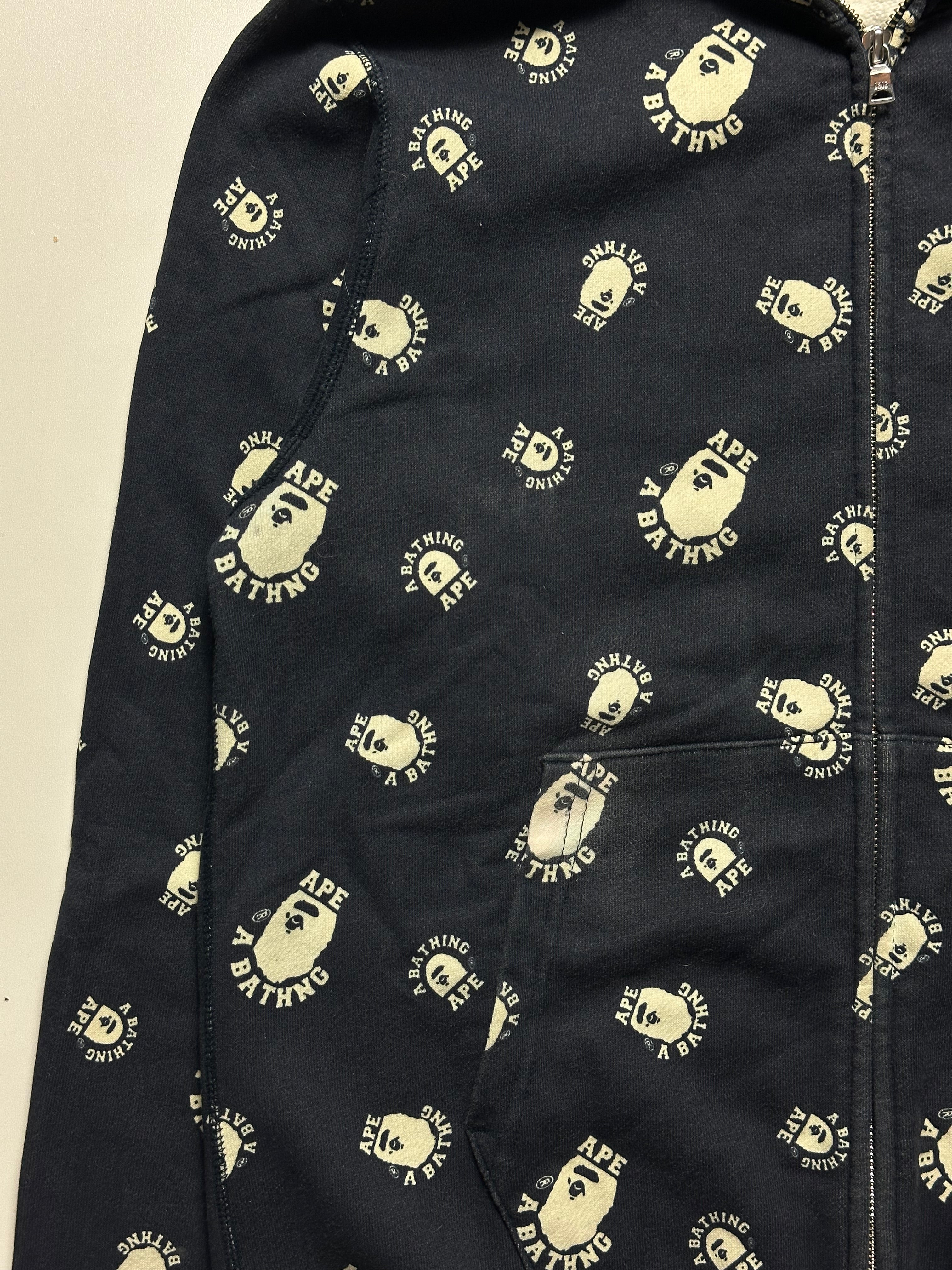 Vintage Bape AOP Zip Hoodie