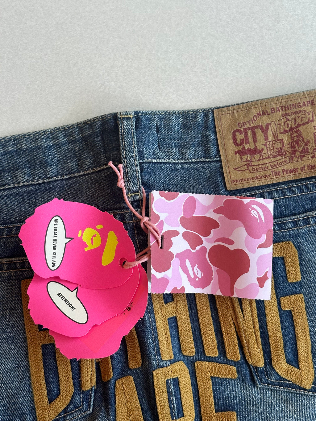 Vintage Bape Embroidered Jeans