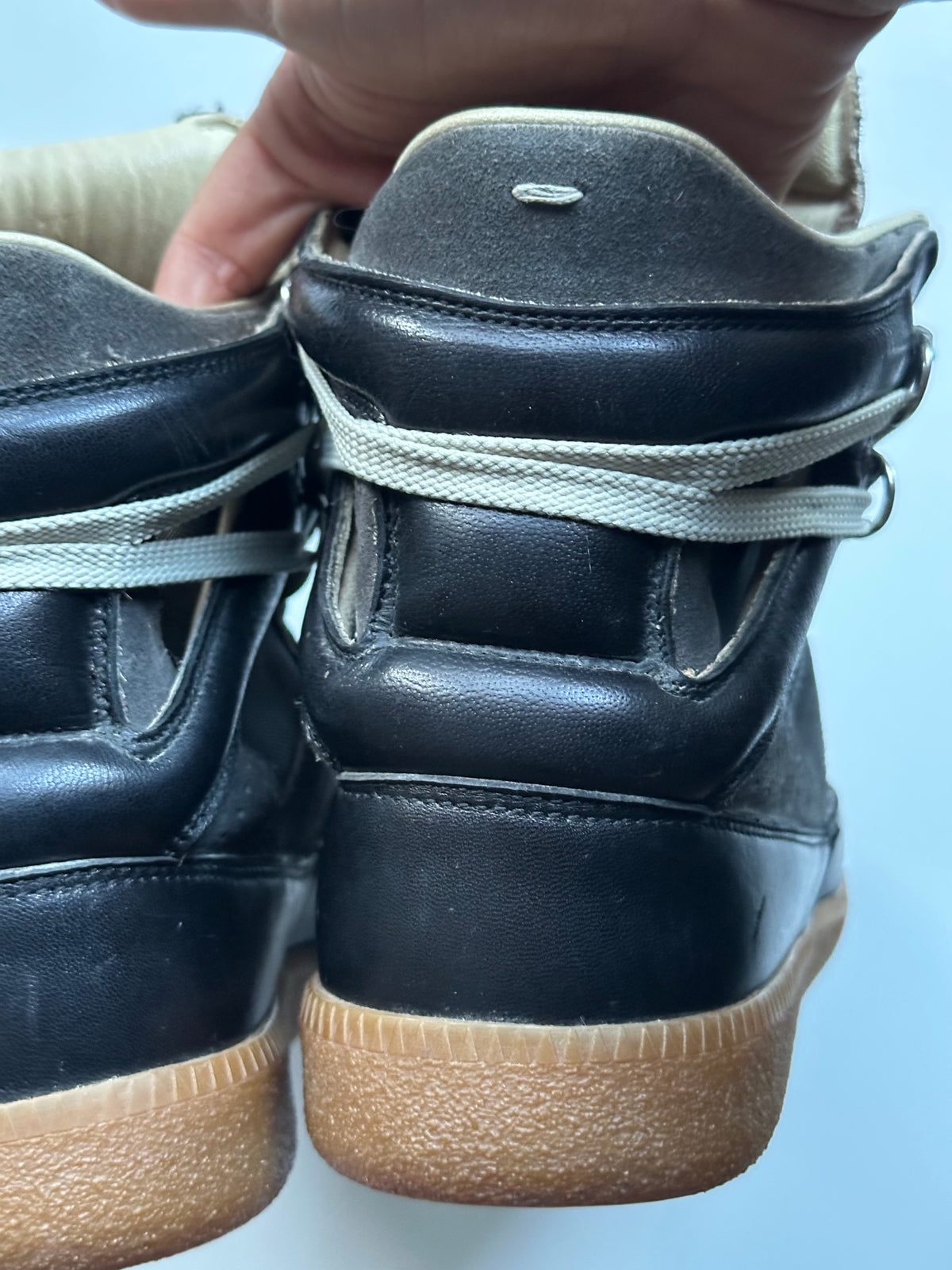 Maison Martin Margiela Line 22 Extended Tongue High-Top Sneakers Grey/Black – 2013
