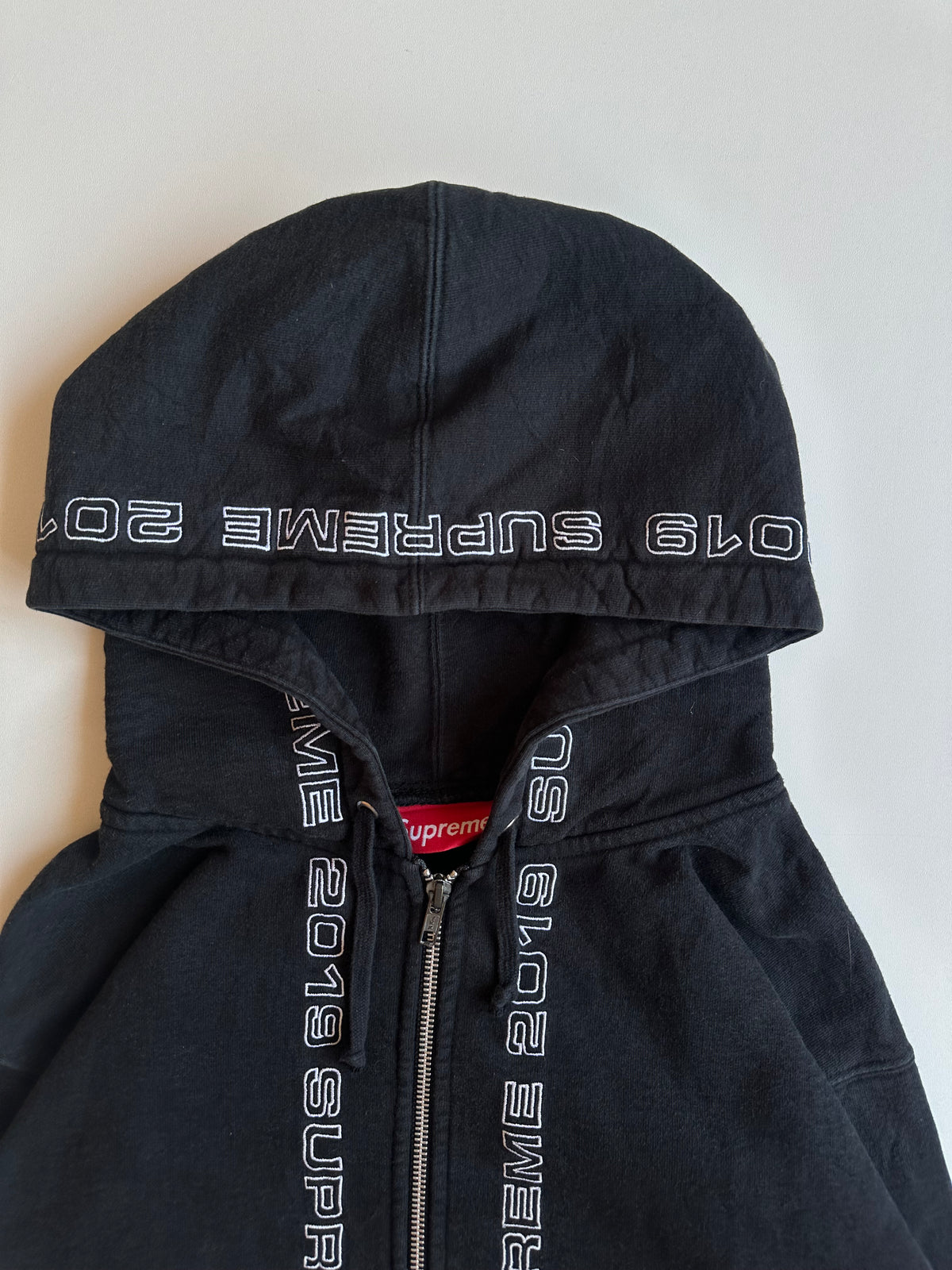 Supreme Topline Zip Up Sweatshirt Black – SS19