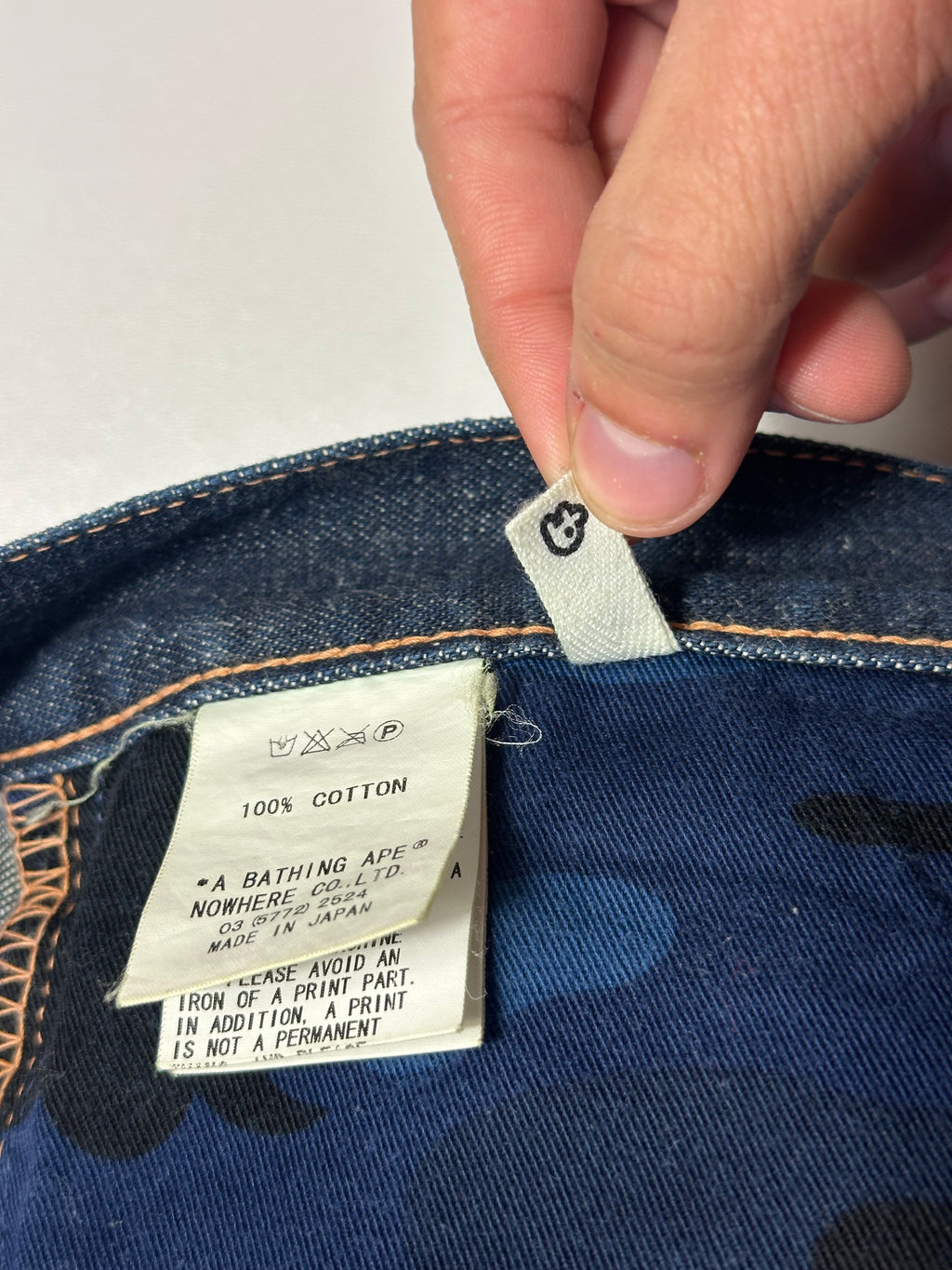 Vintage 00’ Bape Sad Face Baggy Jeans