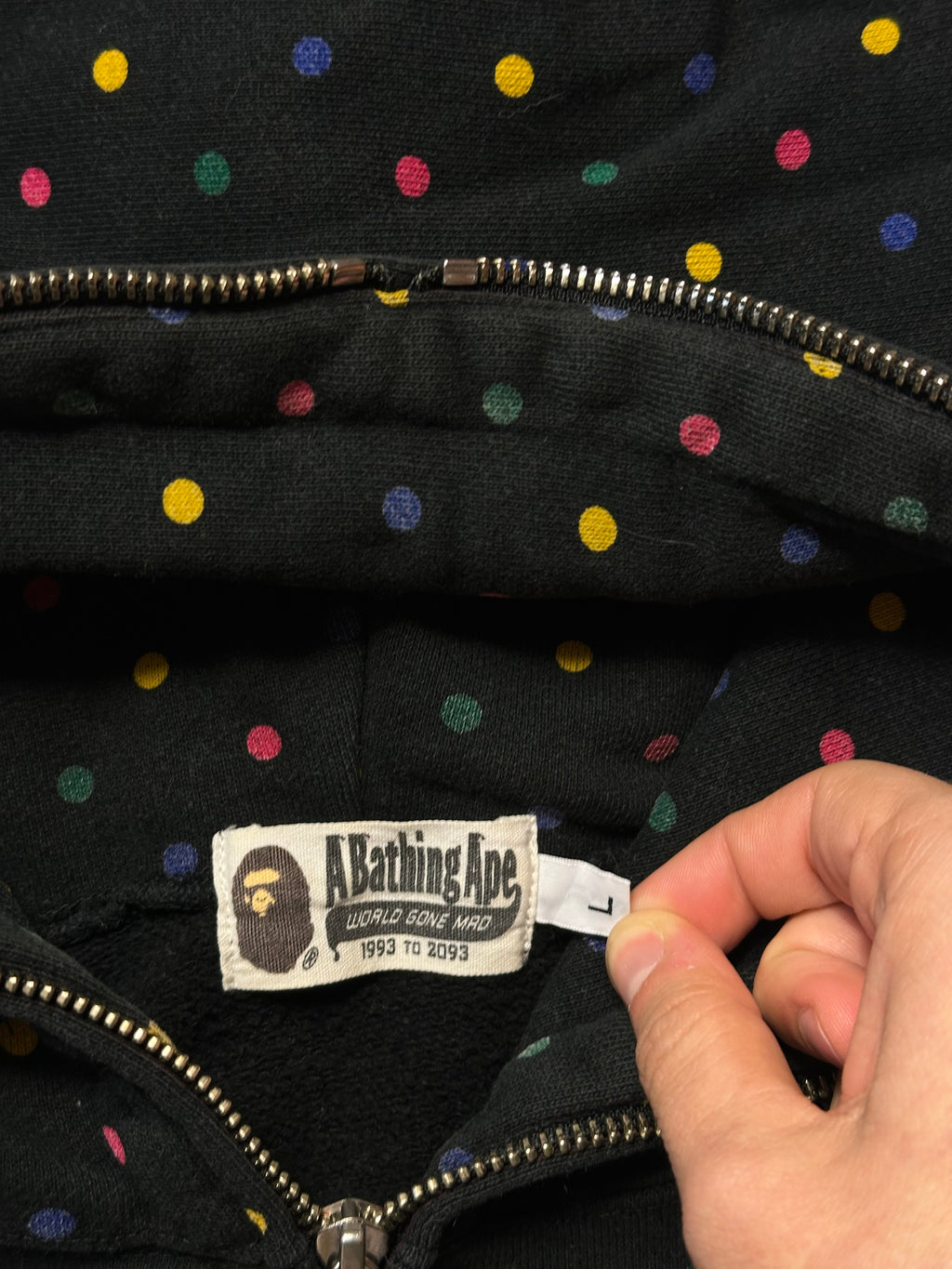 Vintage Bape Polkadot Full Zip Hoodie