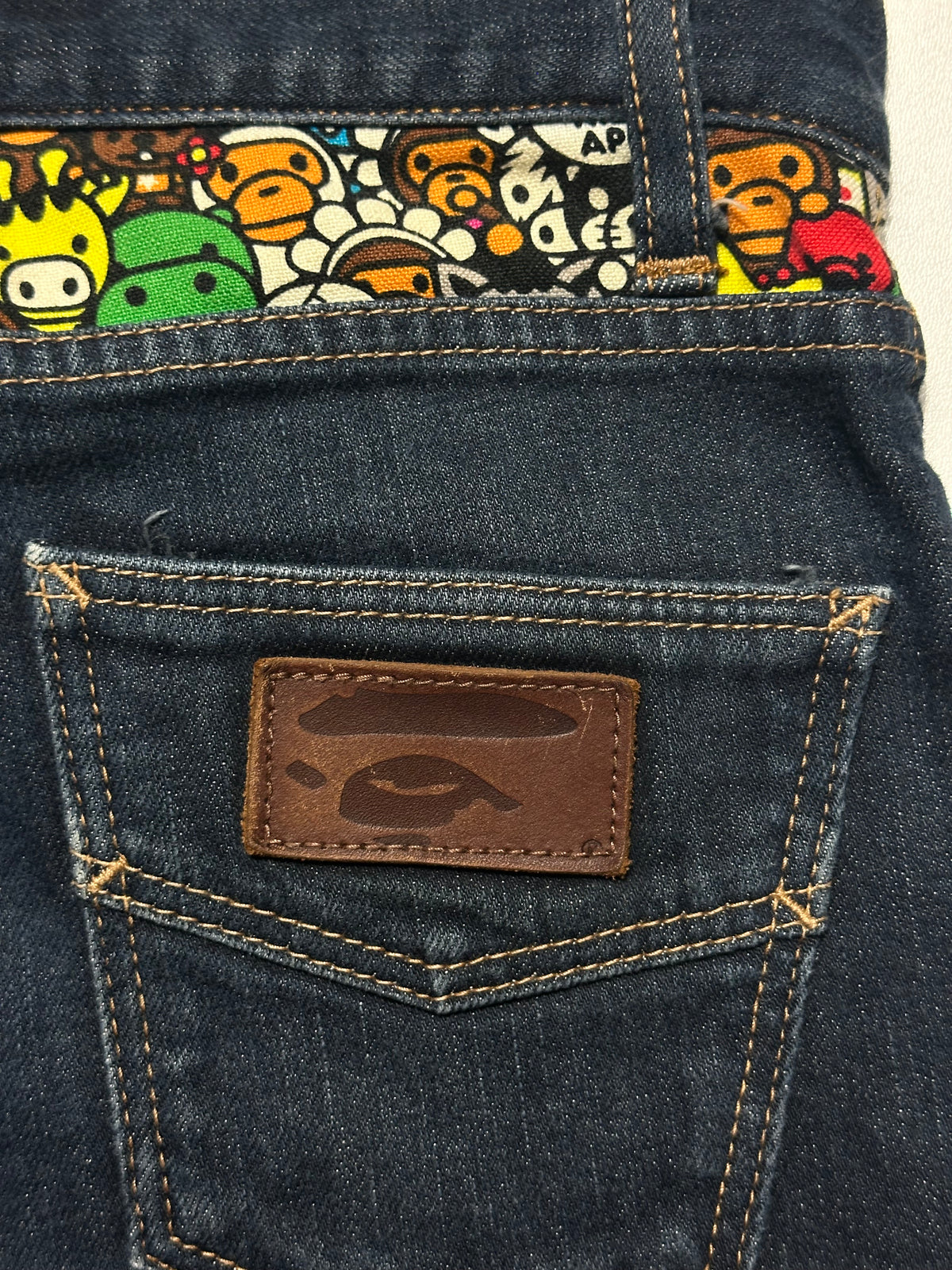 Vintage Bape Baby Milo Sad Face Jeans