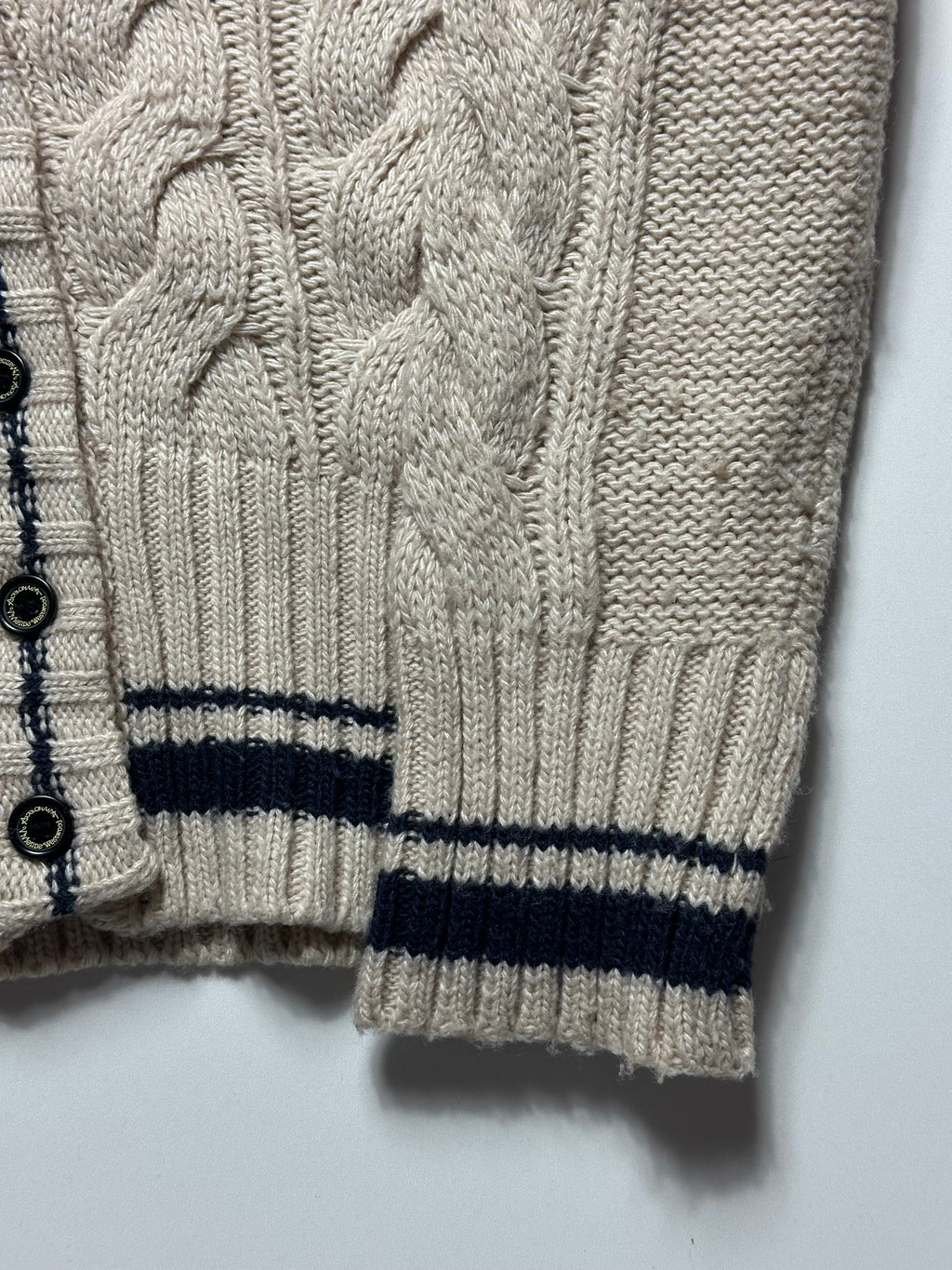 Vivienne Westwood Red Label Cable Knit Orb Cardigan Beige - Size L