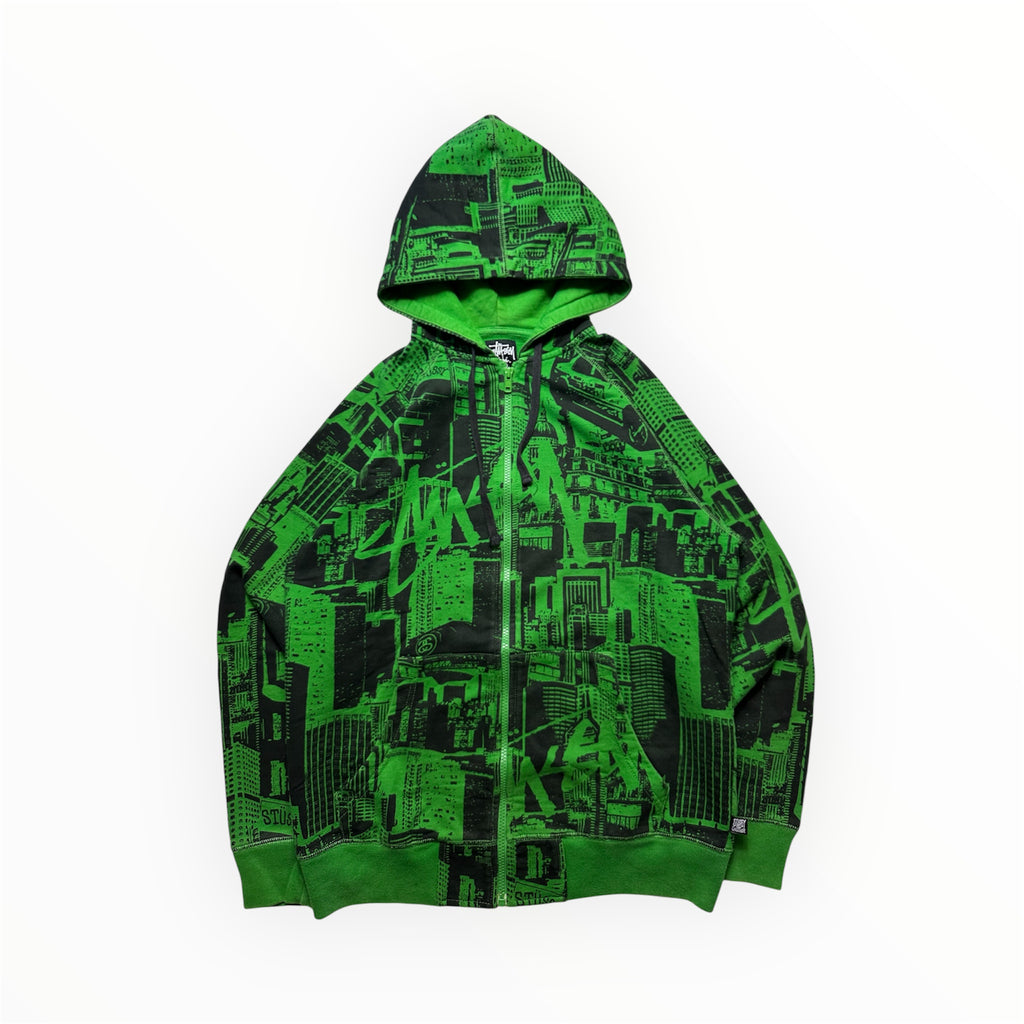 Vintage Stussy AOP Zip Hoodie