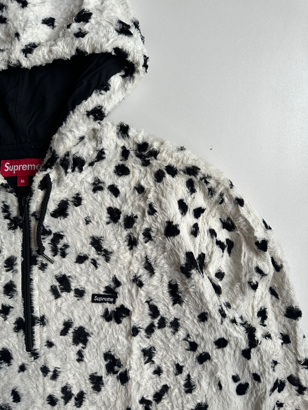 Supreme Fur Pullover Hoodie Dalmatian – SS14 - Size M