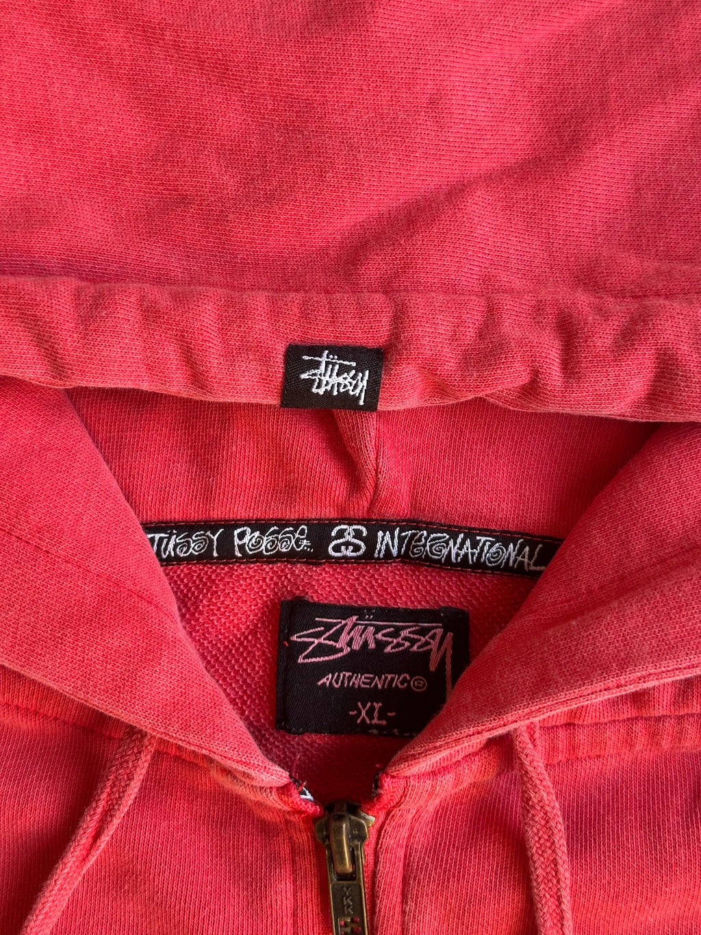 Vintage Stussy 8 Ball Logo Zip Hoodie
