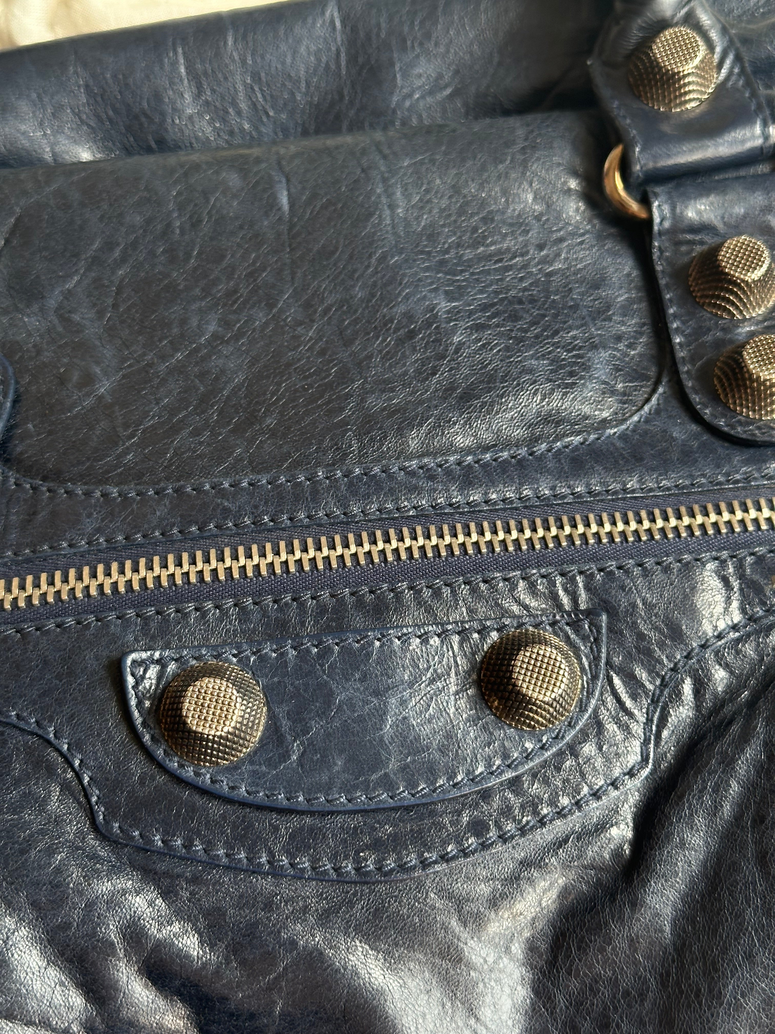Vintage Balenciaga Midday Giant Bleu Mineral City Bag