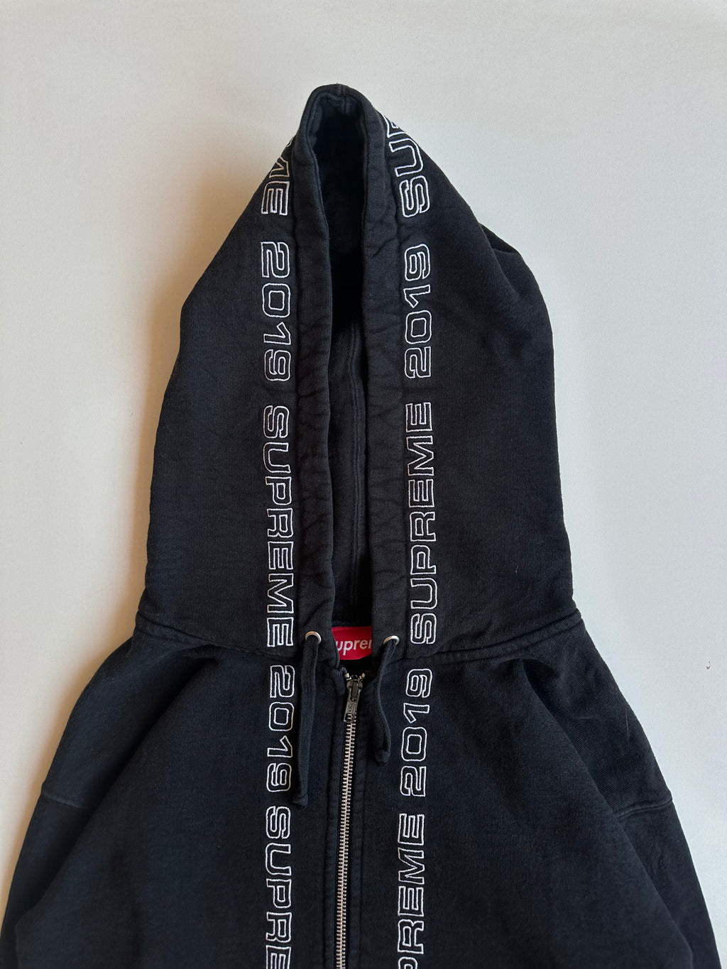 Supreme Topline Zip Up Sweatshirt Black – SS19