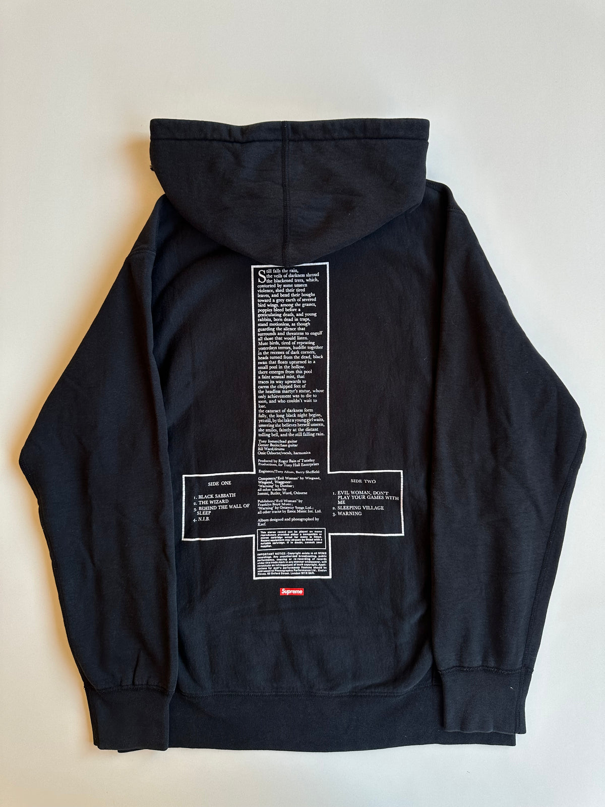 Supreme x Black Sabbath Hooded Sweatshirt Black – SS16