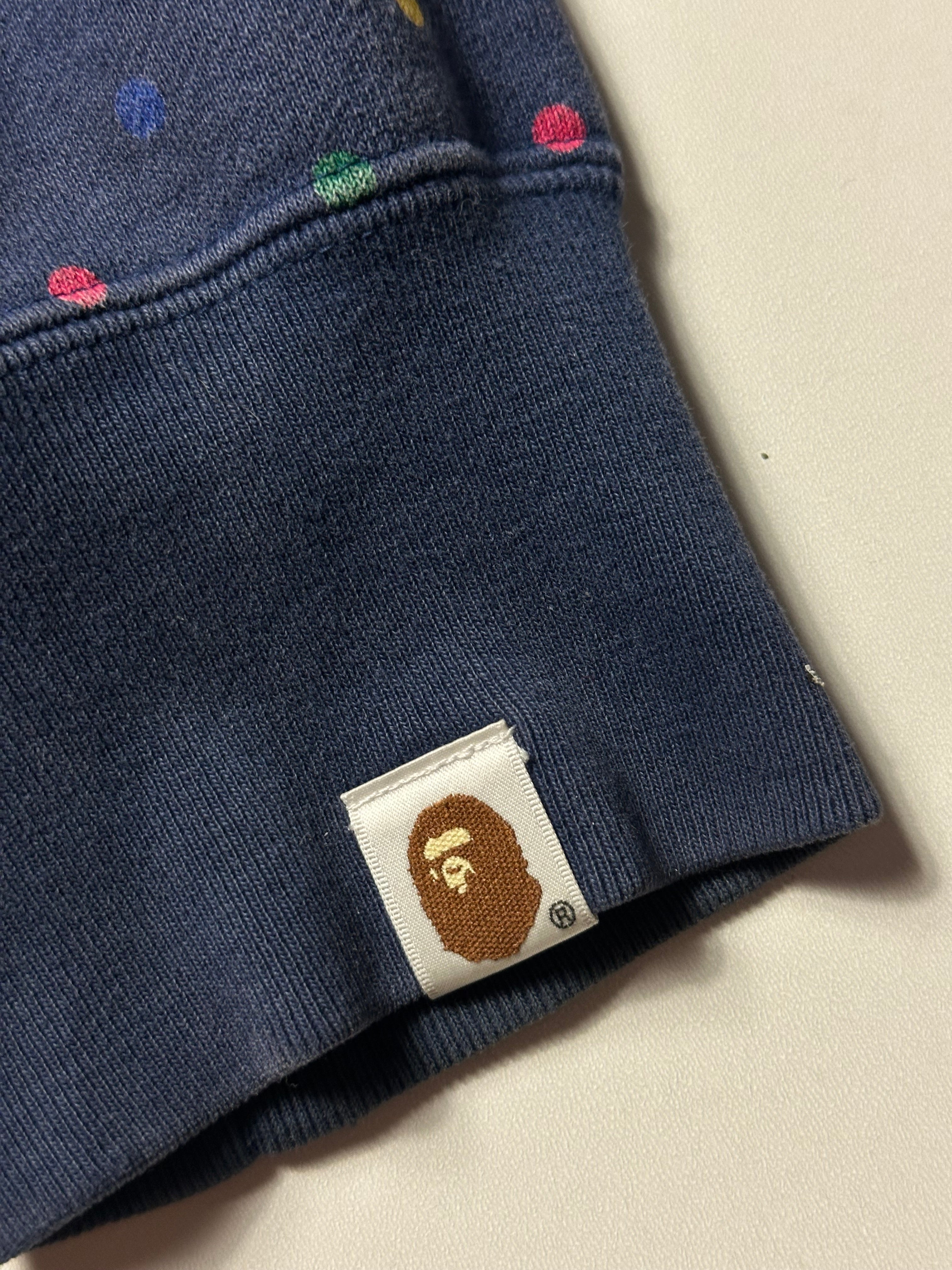 Vintage Bape Polka Dot Zip Hoodie