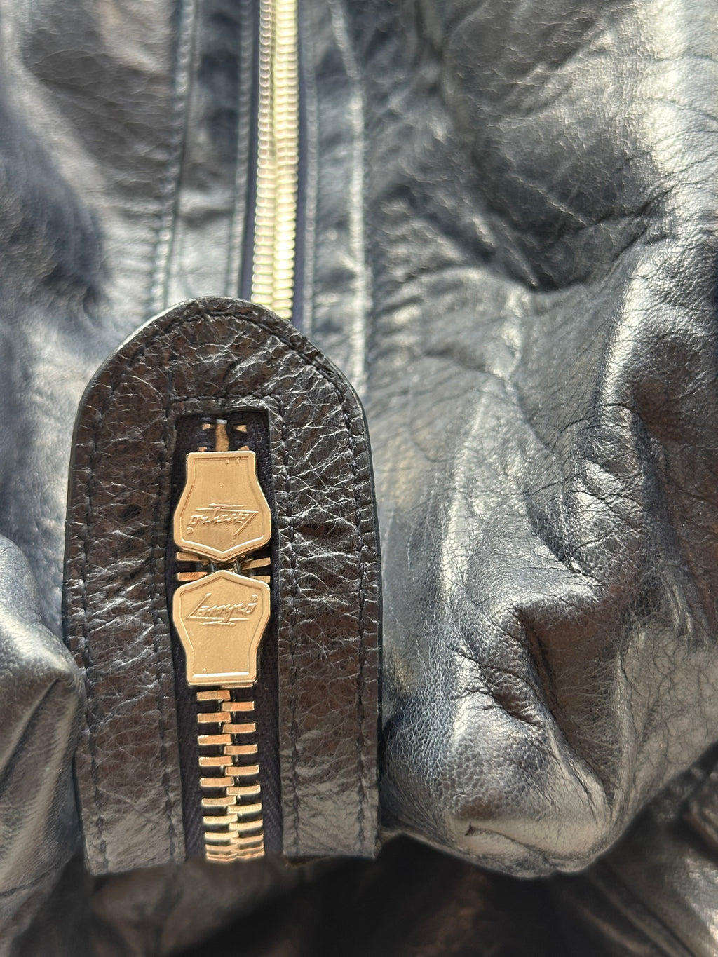 Vintage Balenciaga Midday Giant Bleu Mineral City Bag