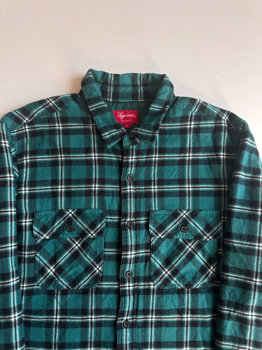 Supreme Arc Logo Quilted Flannel