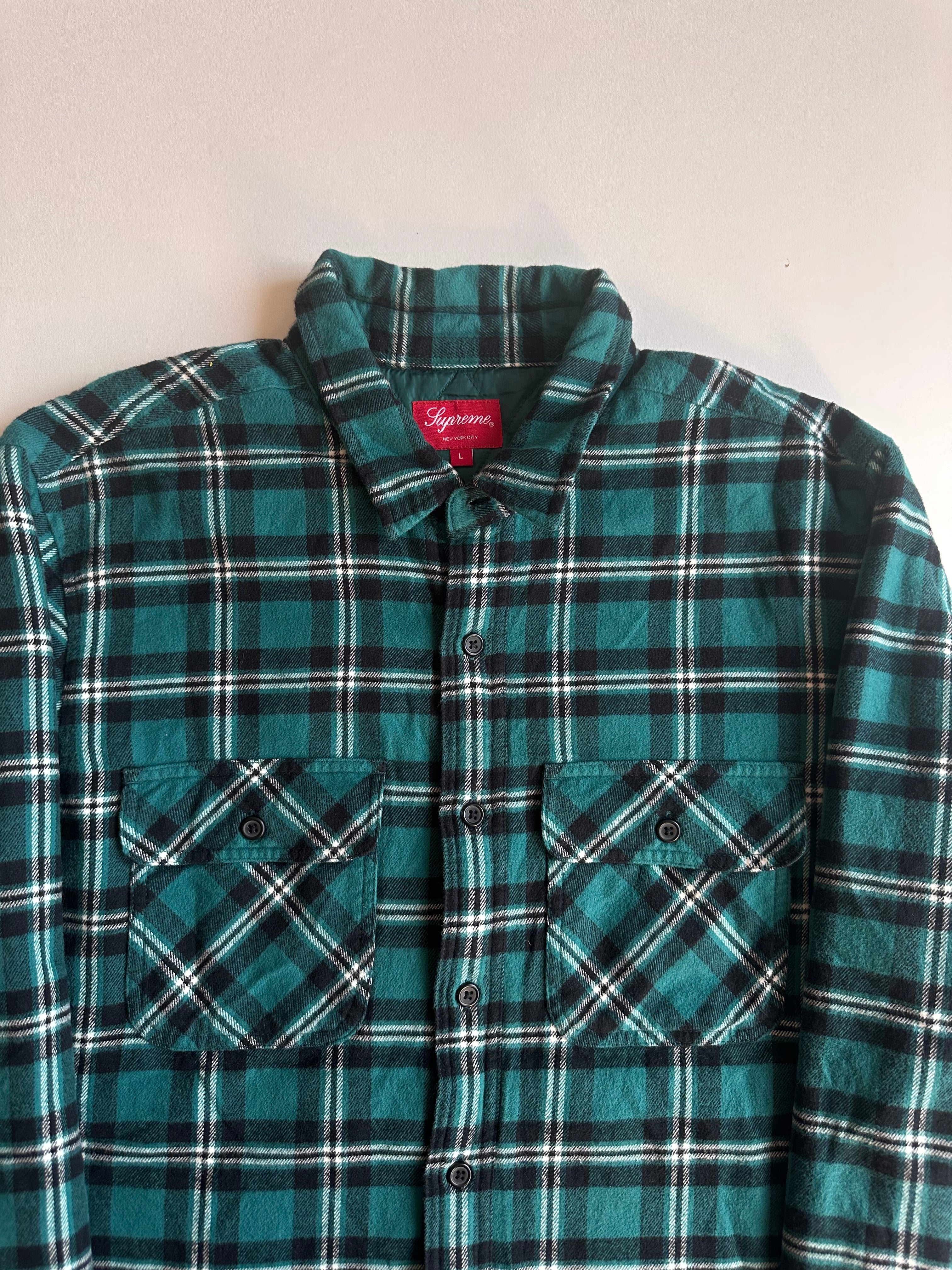 Supreme Arc Logo Quilted Flannel