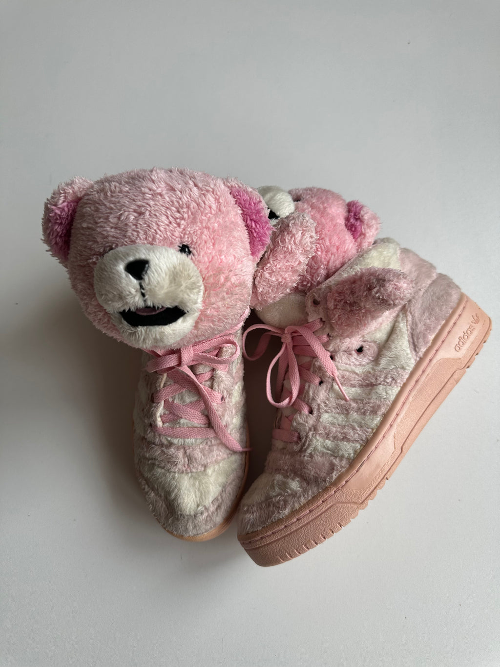 Vintage Adidas x Jeremy Scott Pink Fur Panda