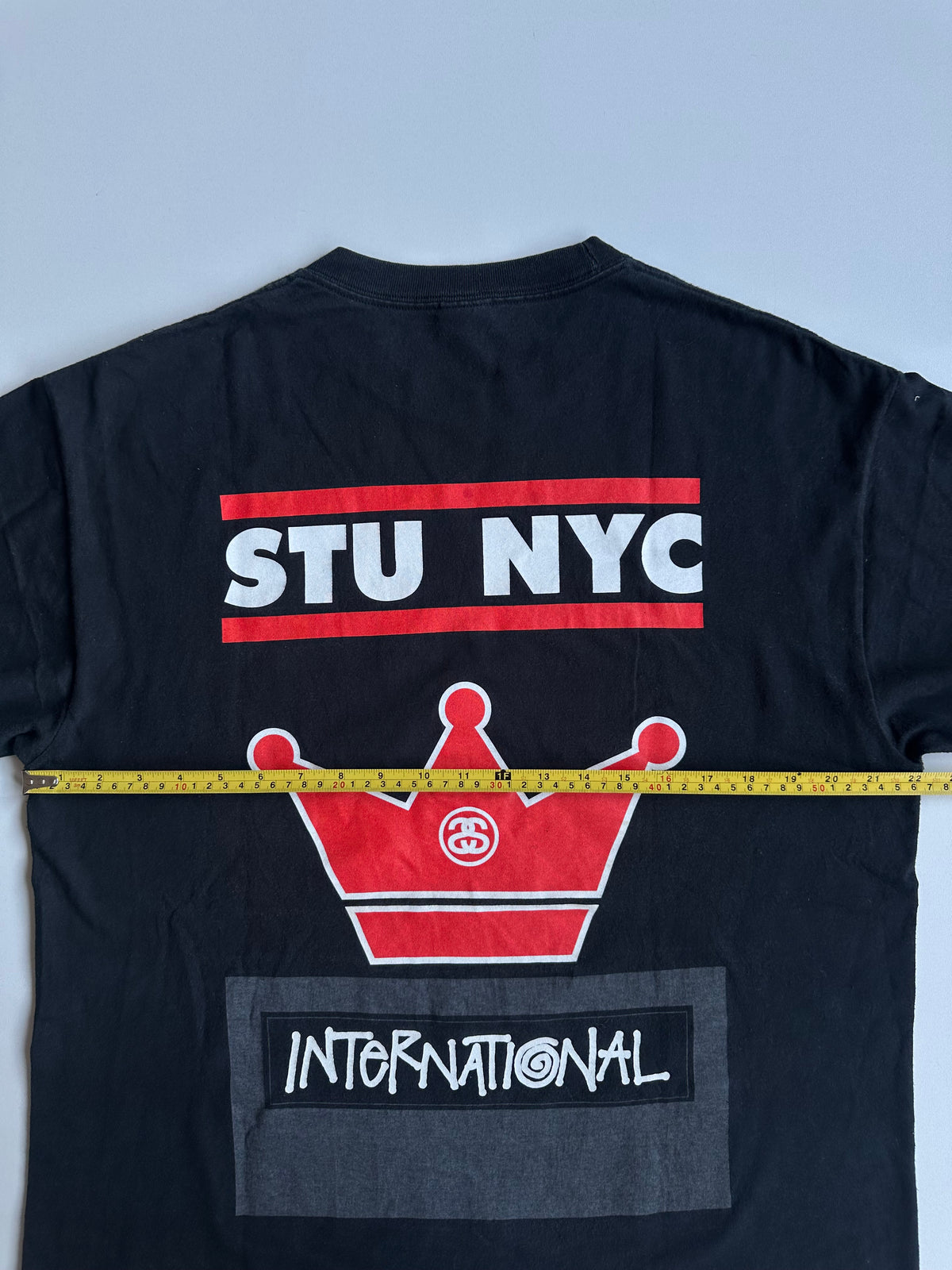 Vintage Stussy STU NYC Crown International Tee Black