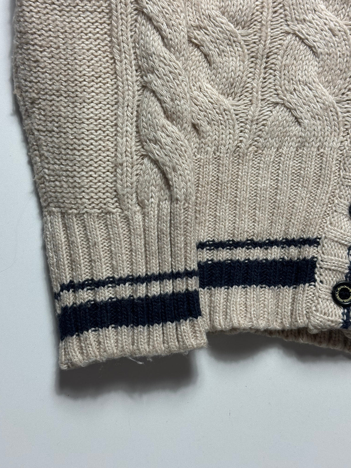 Vivienne Westwood Red Label Cable Knit Orb Cardigan Beige - Size L