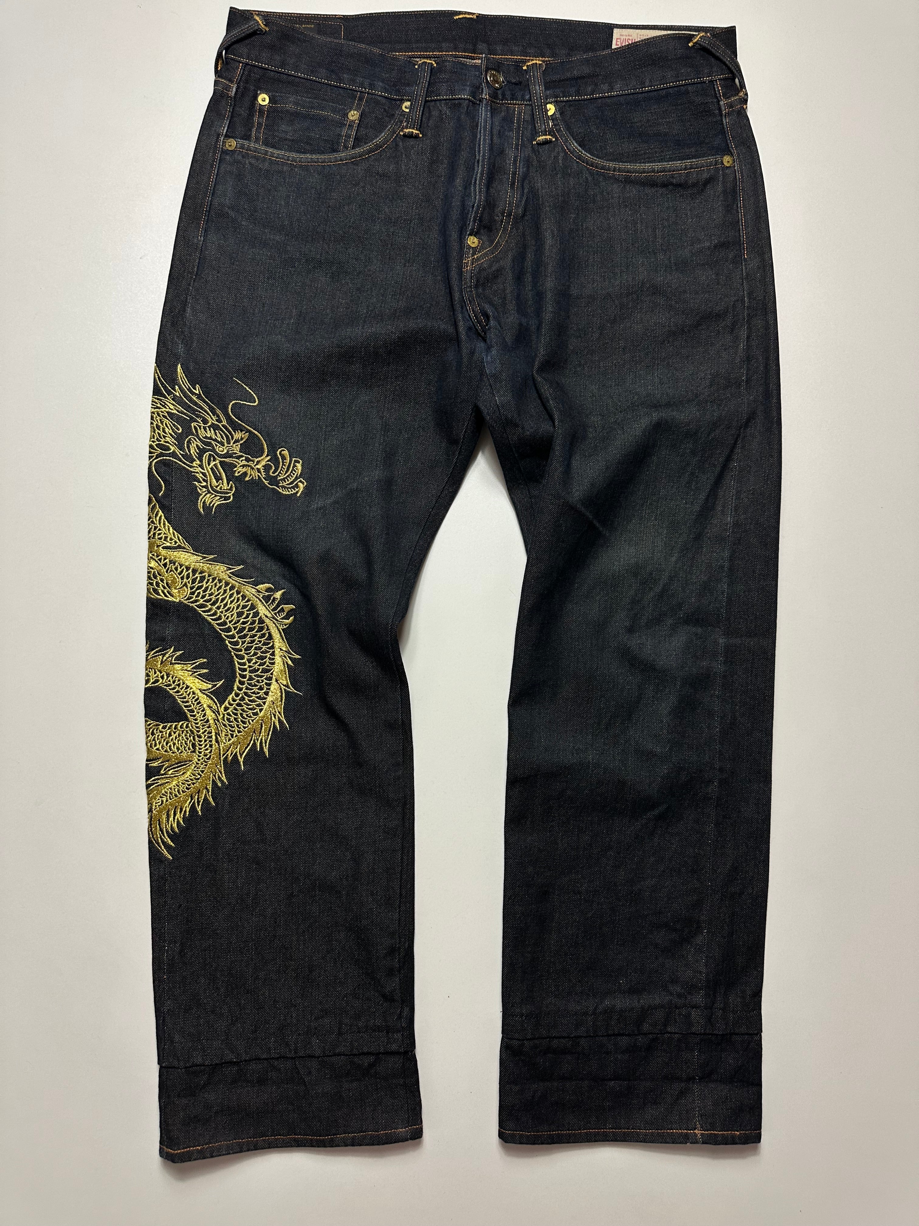 Vintage Evisu Year of The Dragon Collector Edition Raw Selvedge Jeans