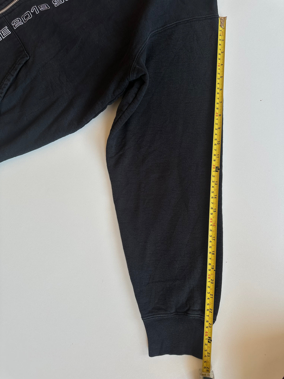 Supreme Topline Zip Up Sweatshirt Black – SS19