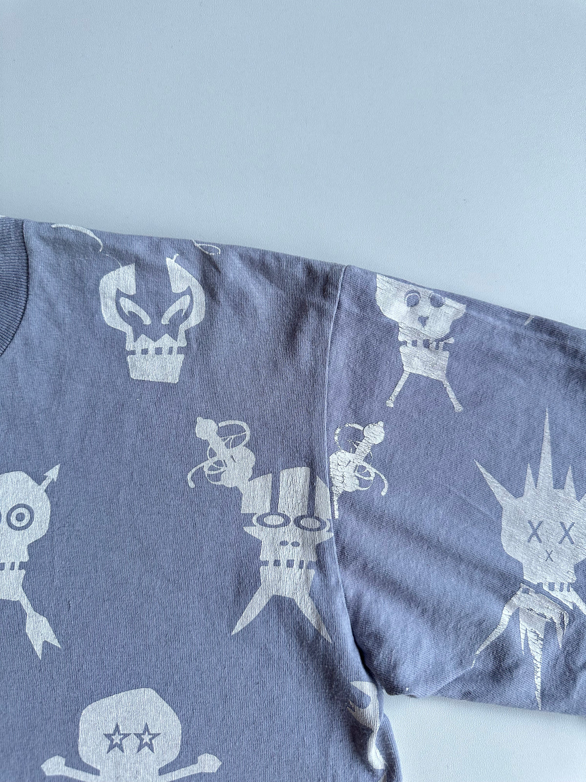 Vintage Stüssy Skull All Over Print Tee Grey – Red Tag