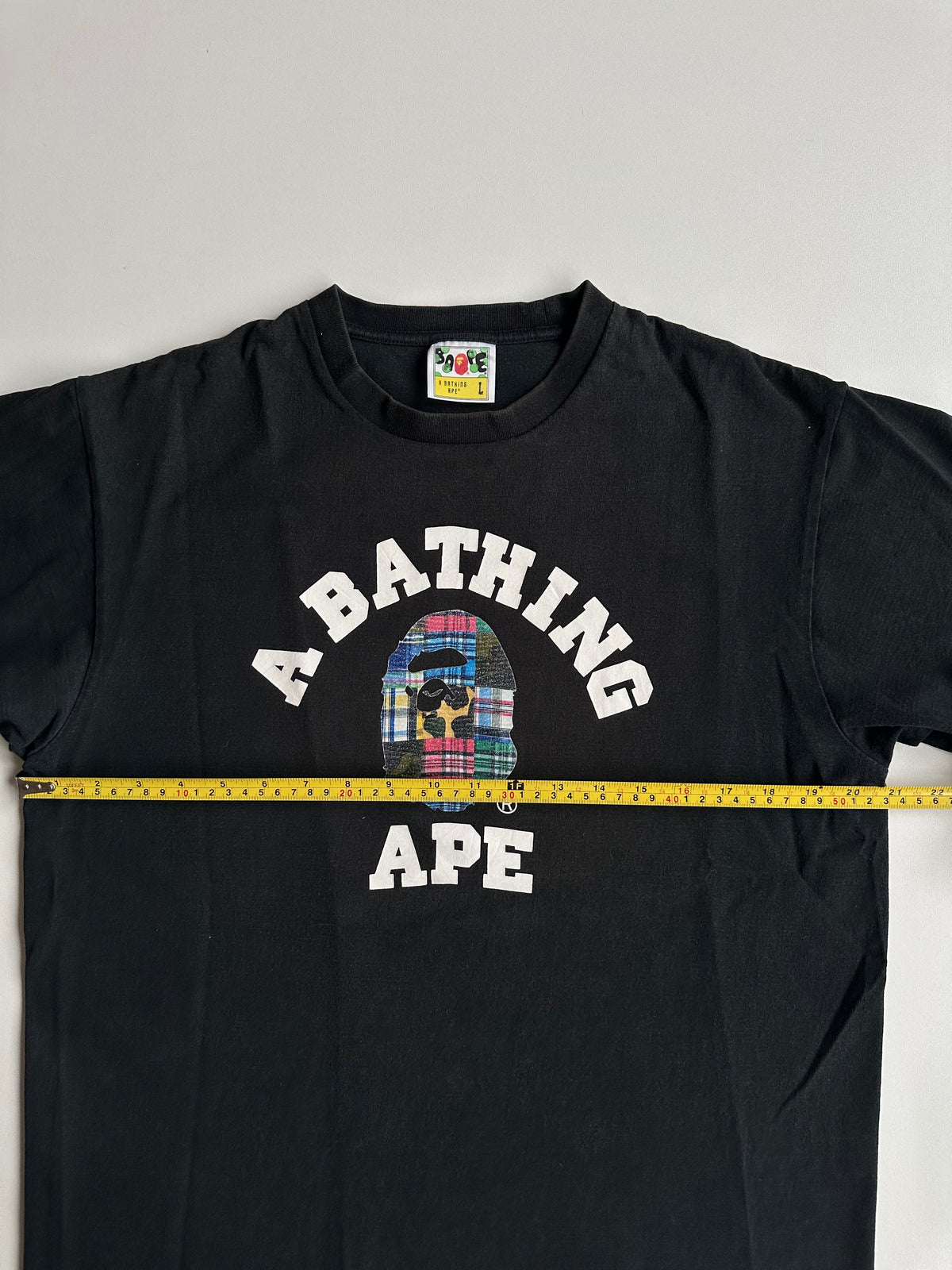 BAPE Patchwork College Tee Black – SS20 – Size L
