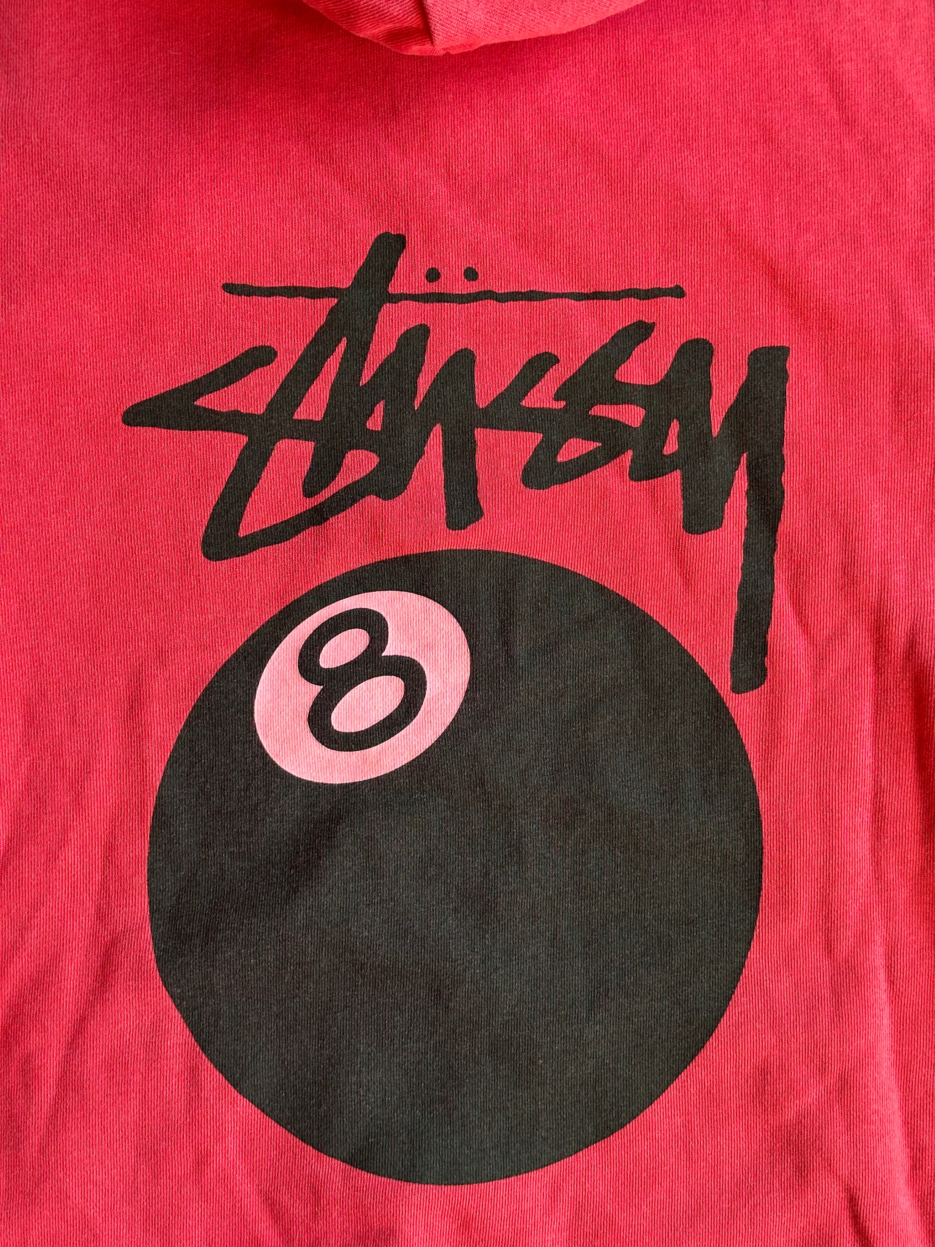 Vintage Stussy 8 Ball Logo Zip Hoodie