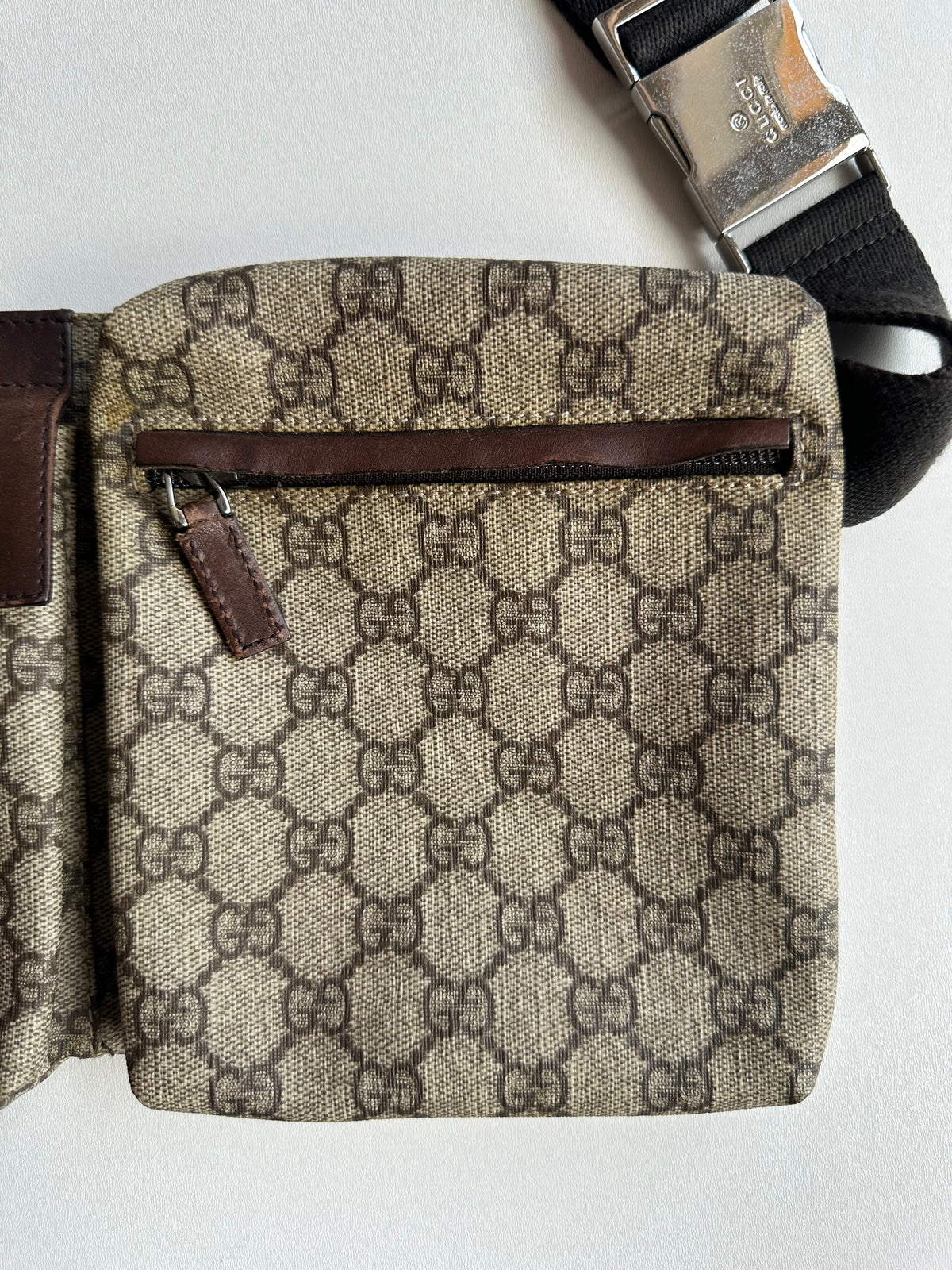 Gucci Vintage GG Monogram Belt Bag – Beige / Brown