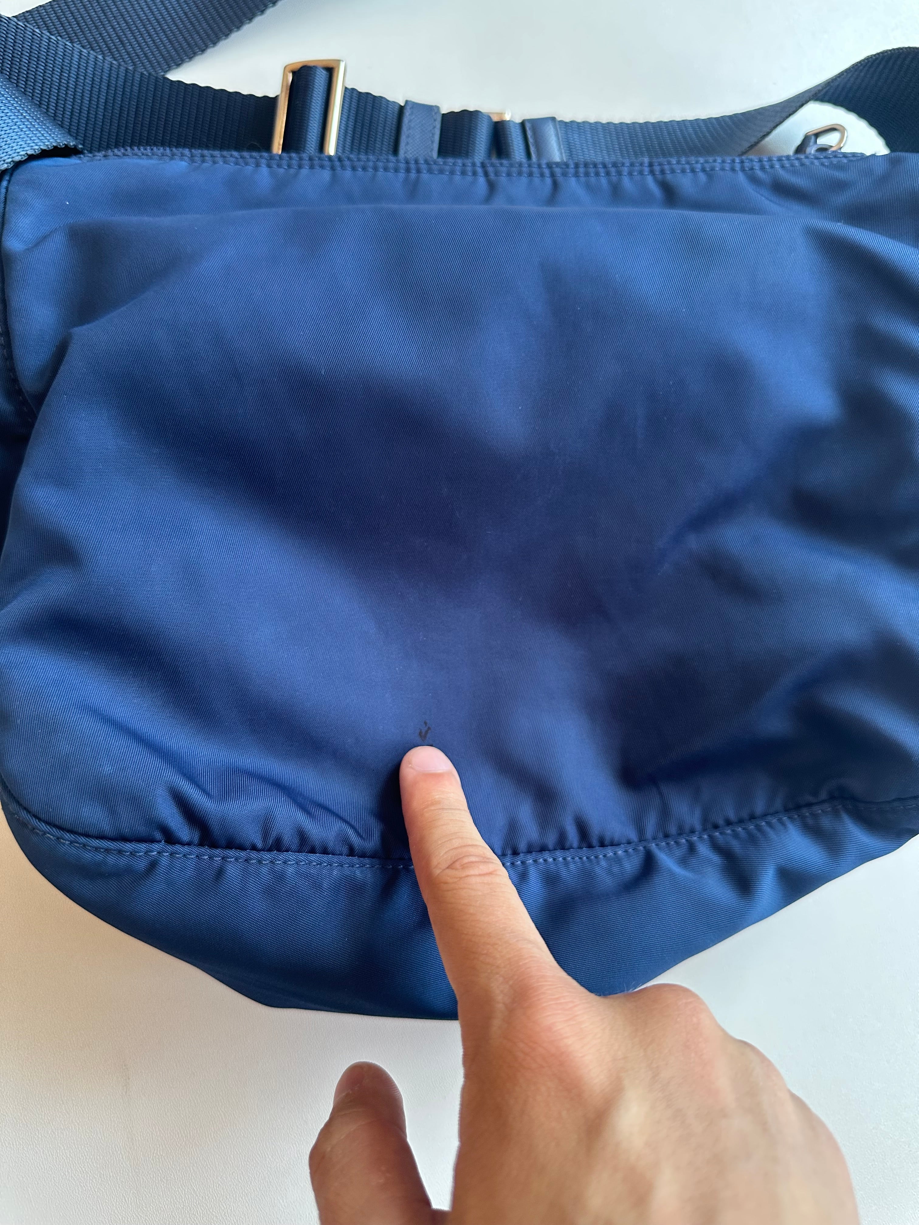 Vintage Prada Re-Nylon Classic Crossbody Royal Blue Bag