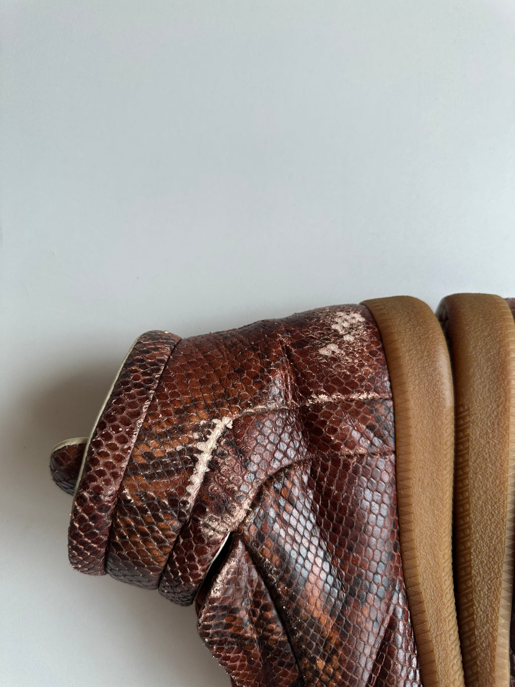 Vintage Maison Margiela Future High Snakeskin Sneakers