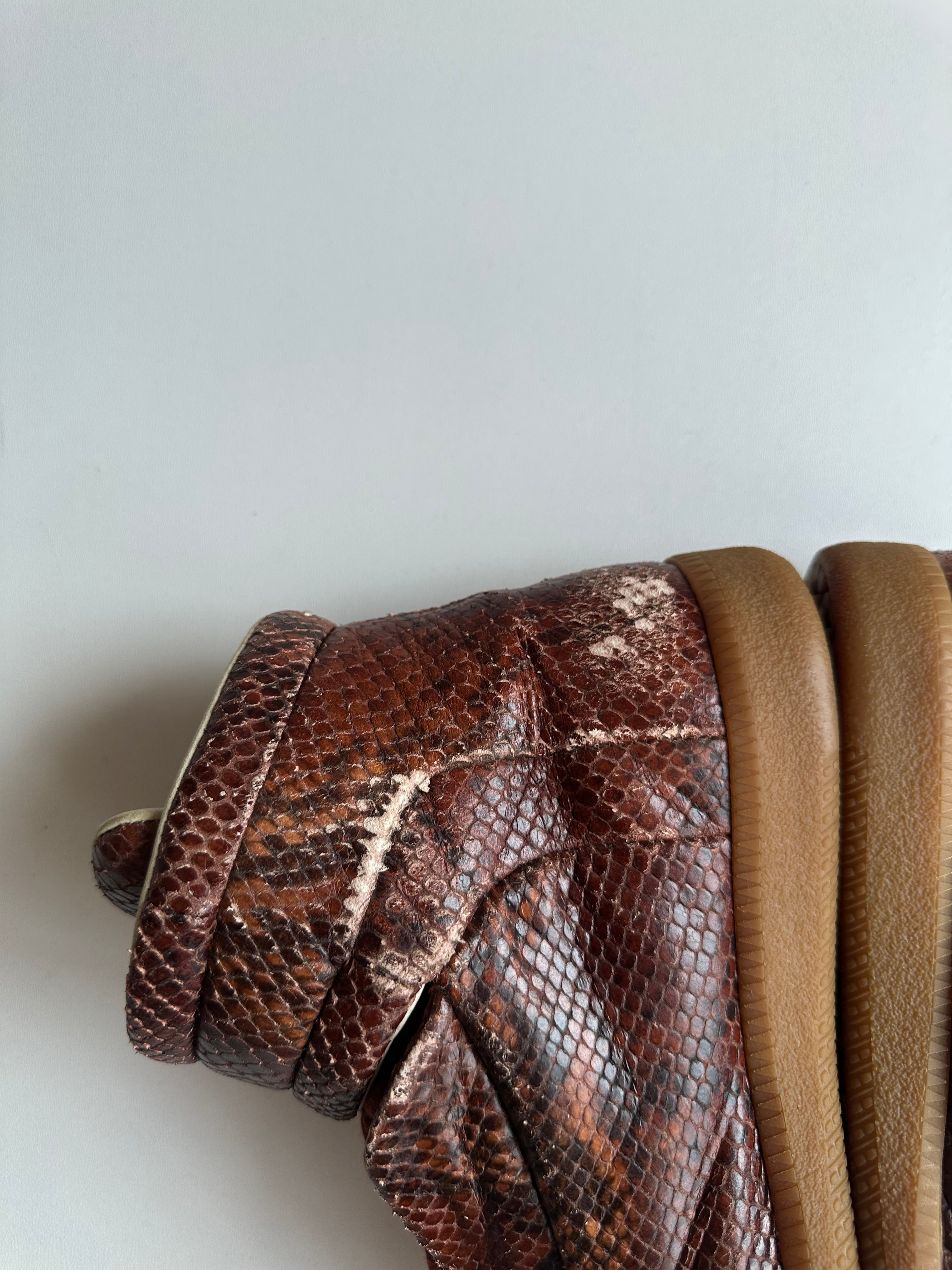 Vintage Maison Margiela Future High Snakeskin Sneakers