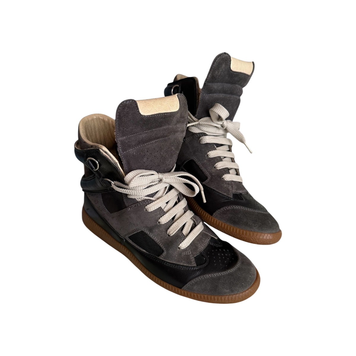 Maison Martin Margiela Line 22 Extended Tongue High-Top Sneakers Grey/Black – 2013