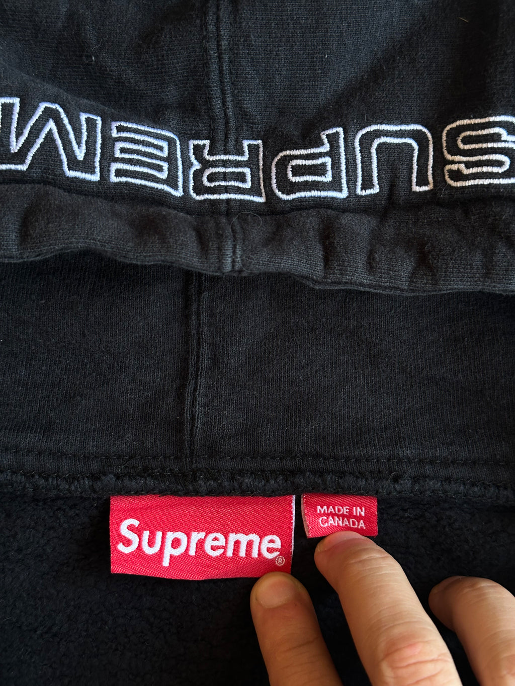 Supreme Topline Zip Up Sweatshirt Black – SS19