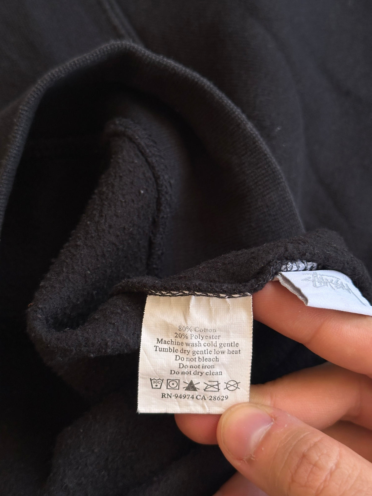 Stussy Basic Logo Zip Hoodie Black