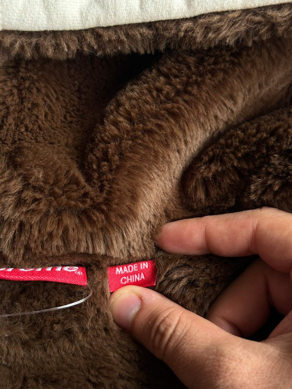 Supreme Faux Fur Zip Up Hoodie