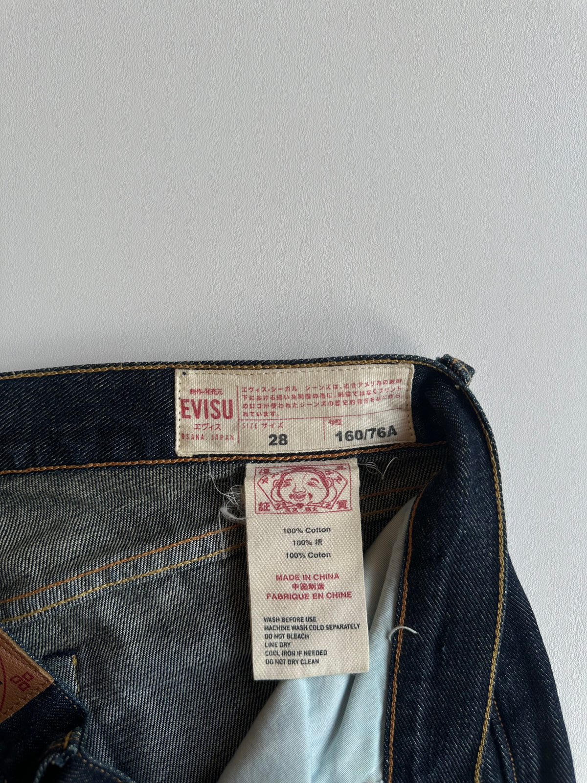 Vintage EVISU 10oz Purple Daicock Jeans Indigo