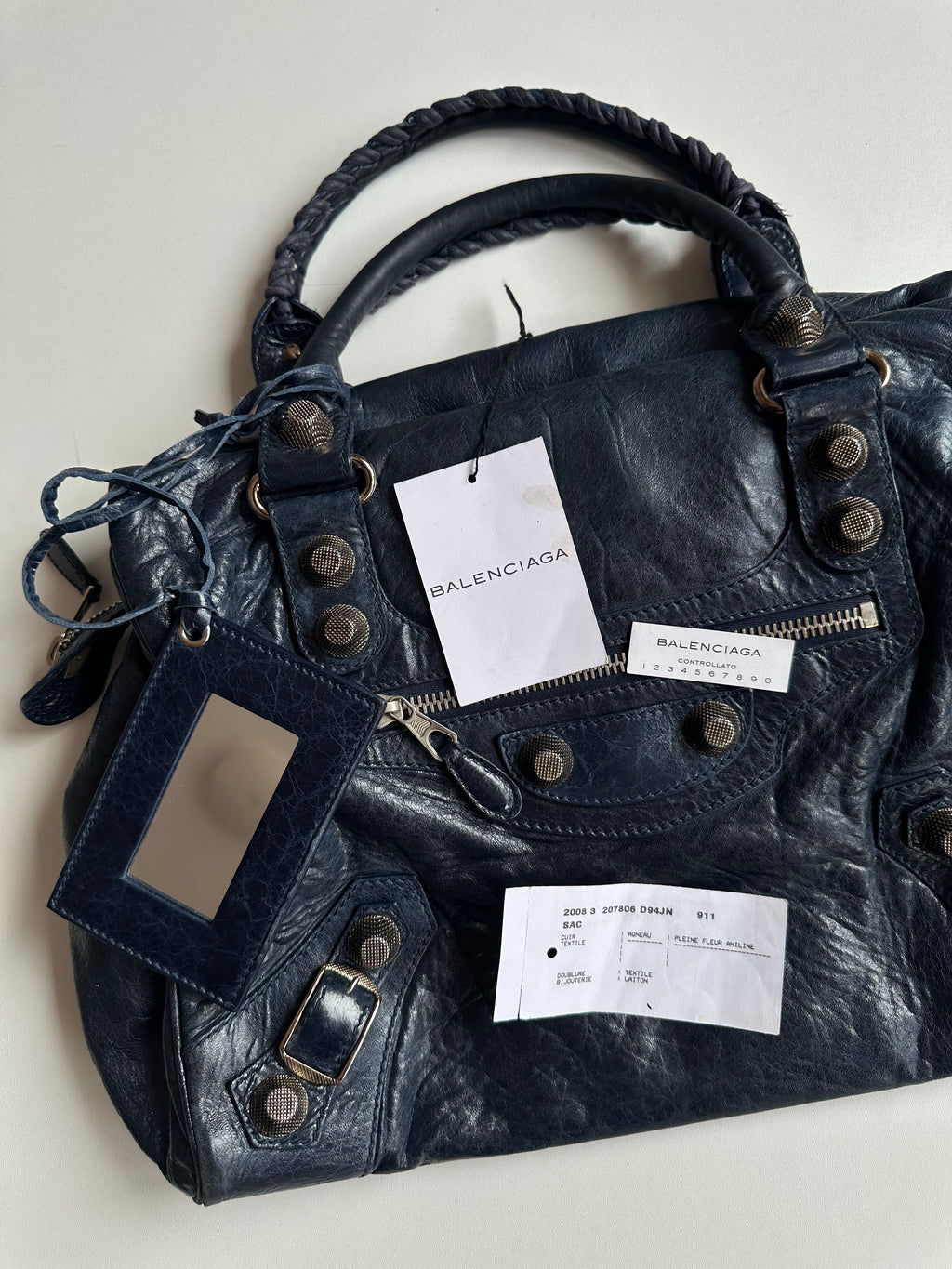 Vintage Balenciaga Midday Giant Bleu Mineral City Bag