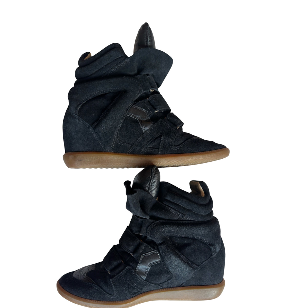 Isabel Marant Bekett Black Suede Wedge Sneakers – Size 39