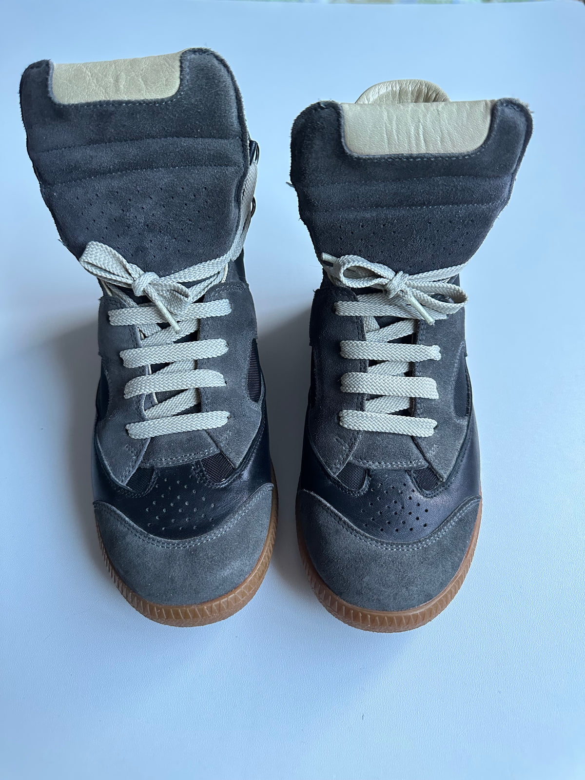 Maison Martin Margiela Line 22 Extended Tongue High-Top Sneakers Grey/Black – 2013