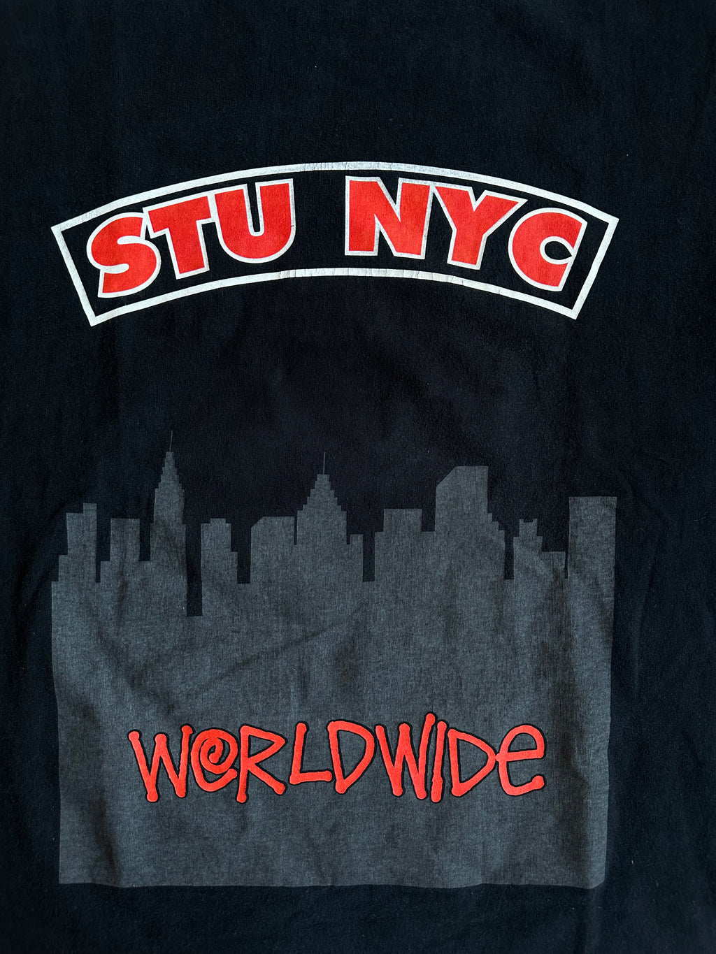Vintage Stussy STU NYC Crown International Tee Black