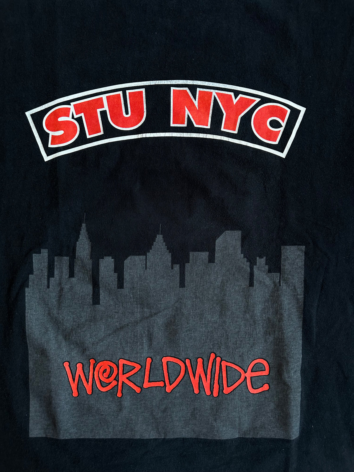 Vintage Stussy STU NYC Crown International Tee Black