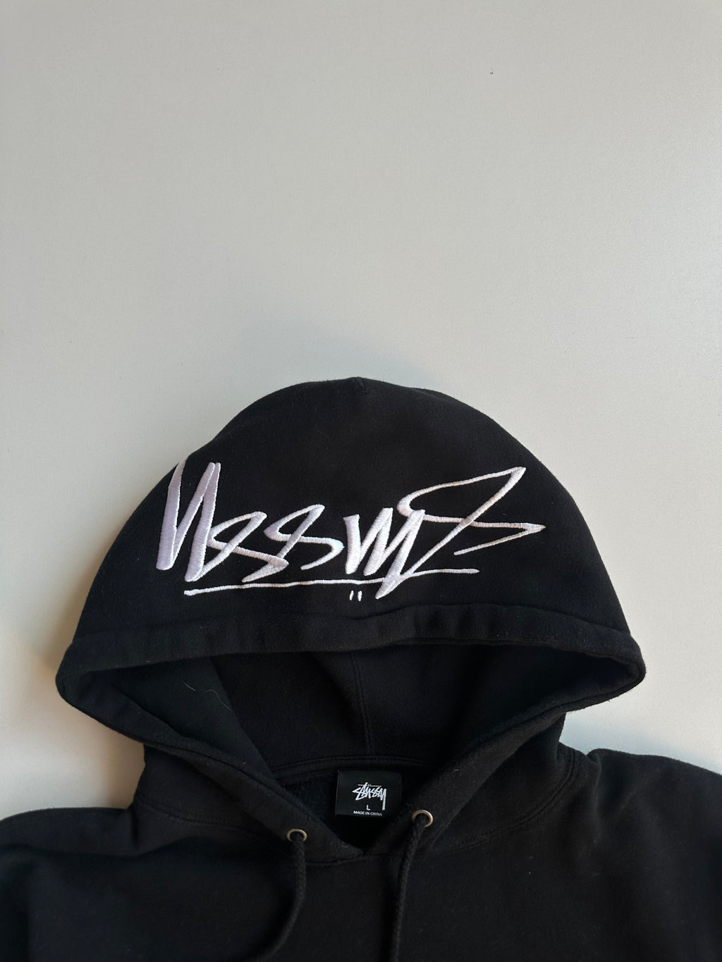 Vintage Stussy Embroidered Hood Logo Hoodie