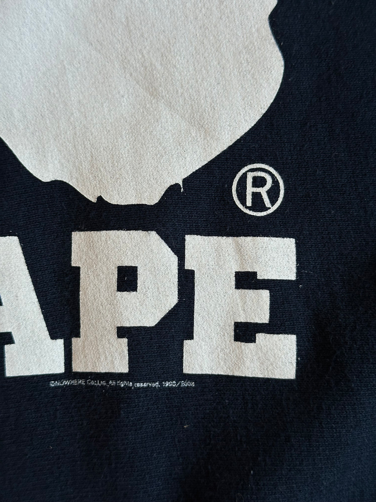 BAPE Harajuku Opening Pompadour College Crewneck Navy – 2008 – Size M