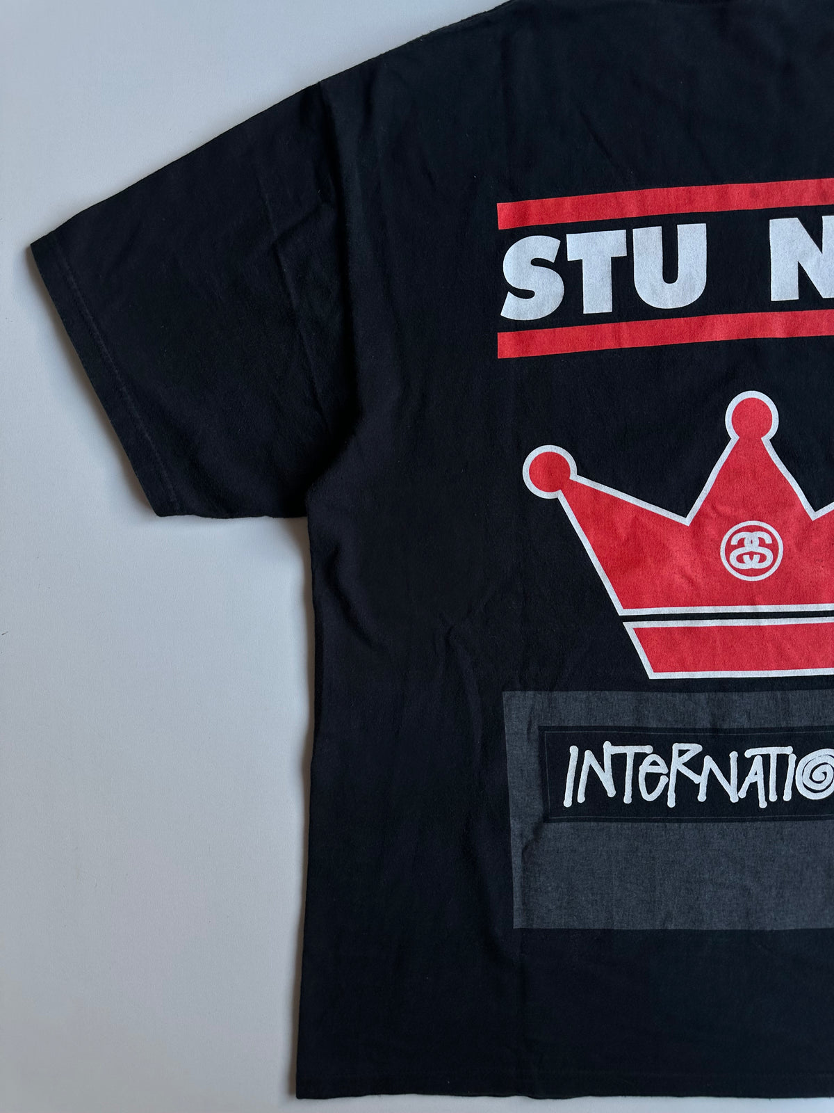 Vintage Stussy STU NYC Crown International Tee Black
